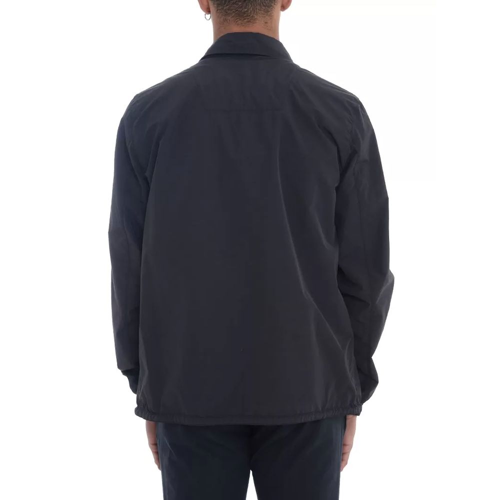 Herno Blue Nylon Jacket: Sophisticated Outerwear Essential