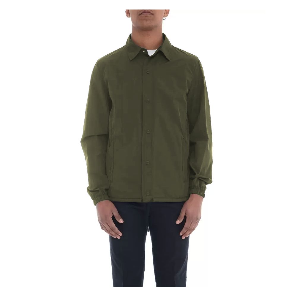 Herno Green Nylon Jacket: Elegant Outerwear Redefined
