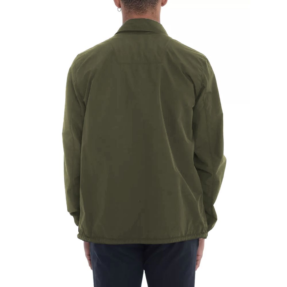 Herno Green Nylon Jacket: Elegant Outerwear Redefined