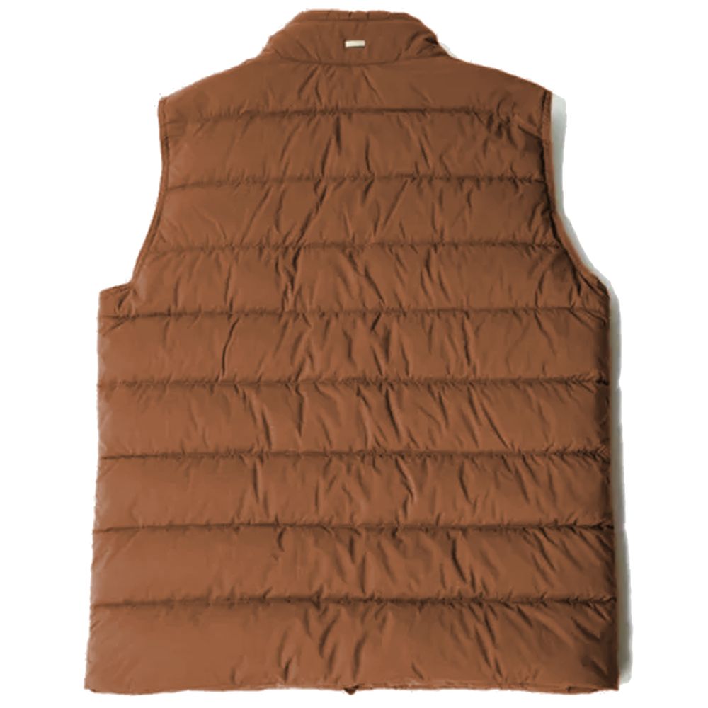 Herno Brown Nylon Vest – Timeless Elegance Redefined