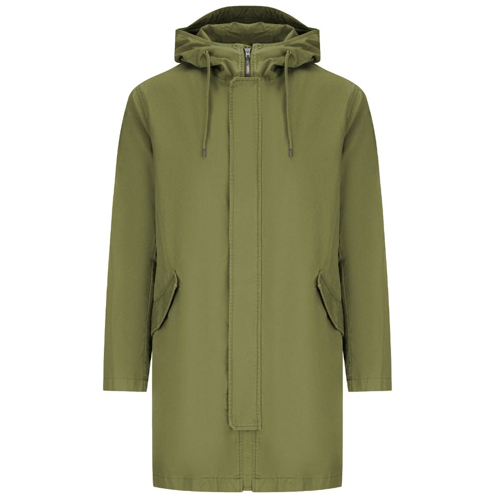 Herno Green Cotton Jacket: Timeless Elegance Redefined