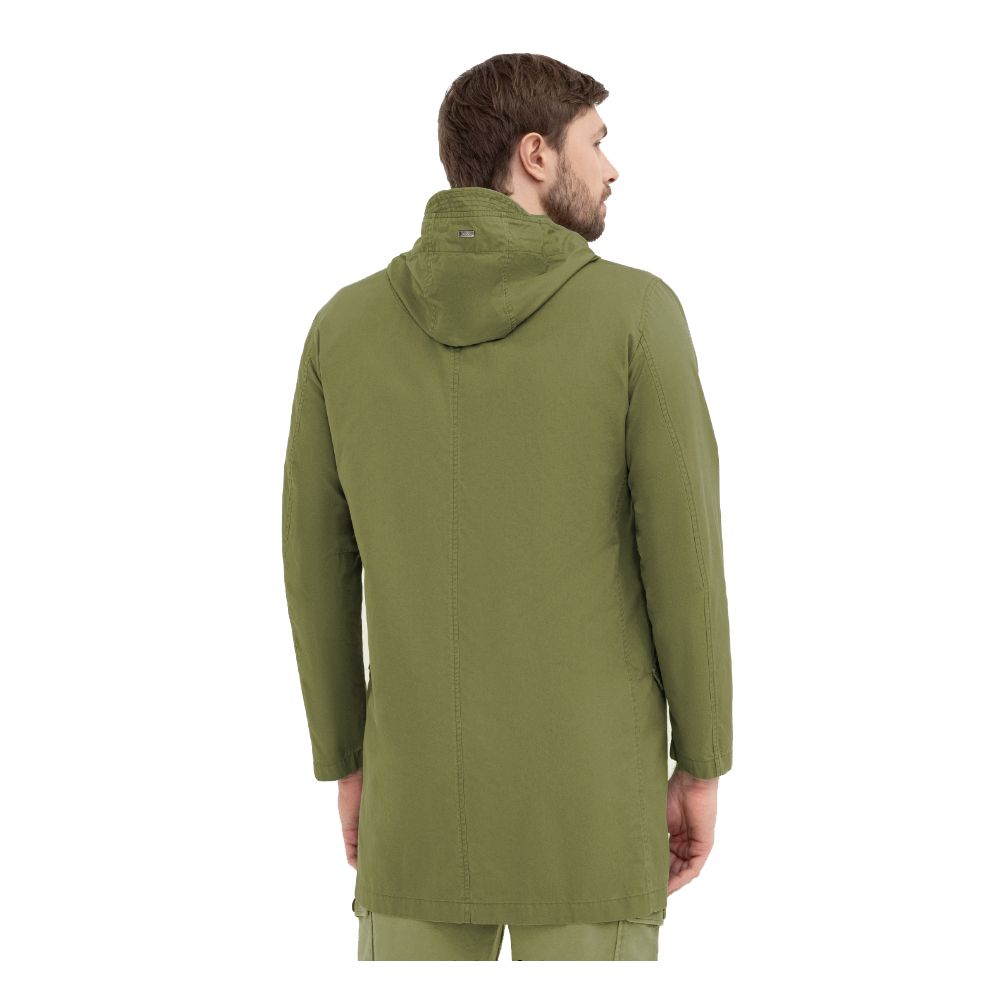 Herno Green Cotton Jacket: Timeless Elegance Redefined