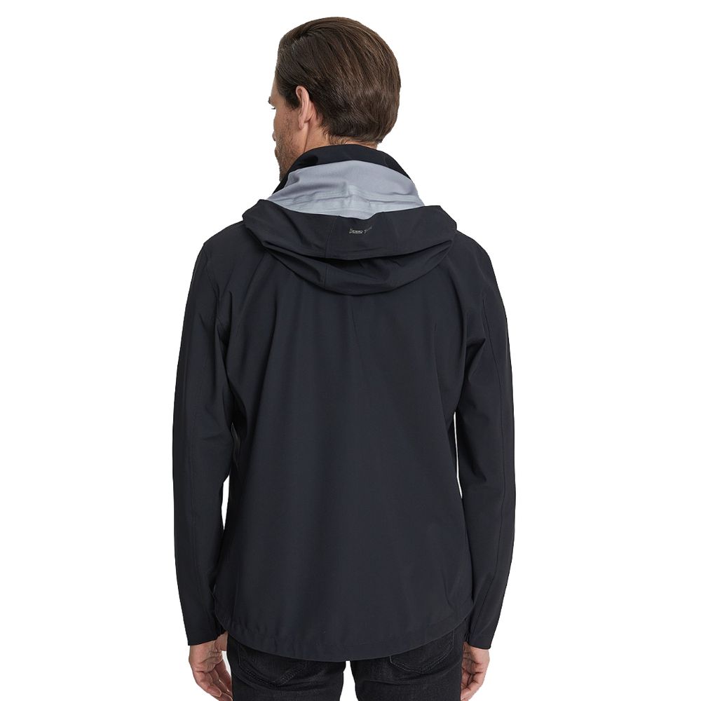 Herno Black Nylon Jacket with Adjustable Hood and Pockets