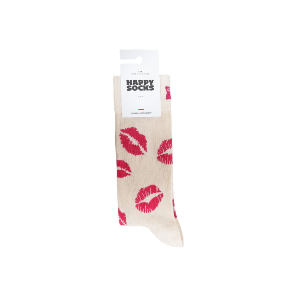 Happy Socks Beige Cotton Sock for Elevated Everyday Style