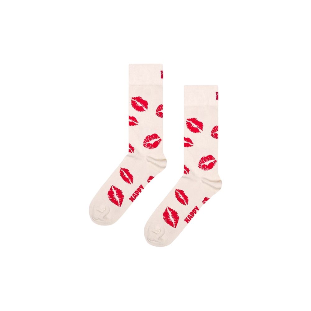 Happy Socks Beige Cotton Sock for Elevated Everyday Style