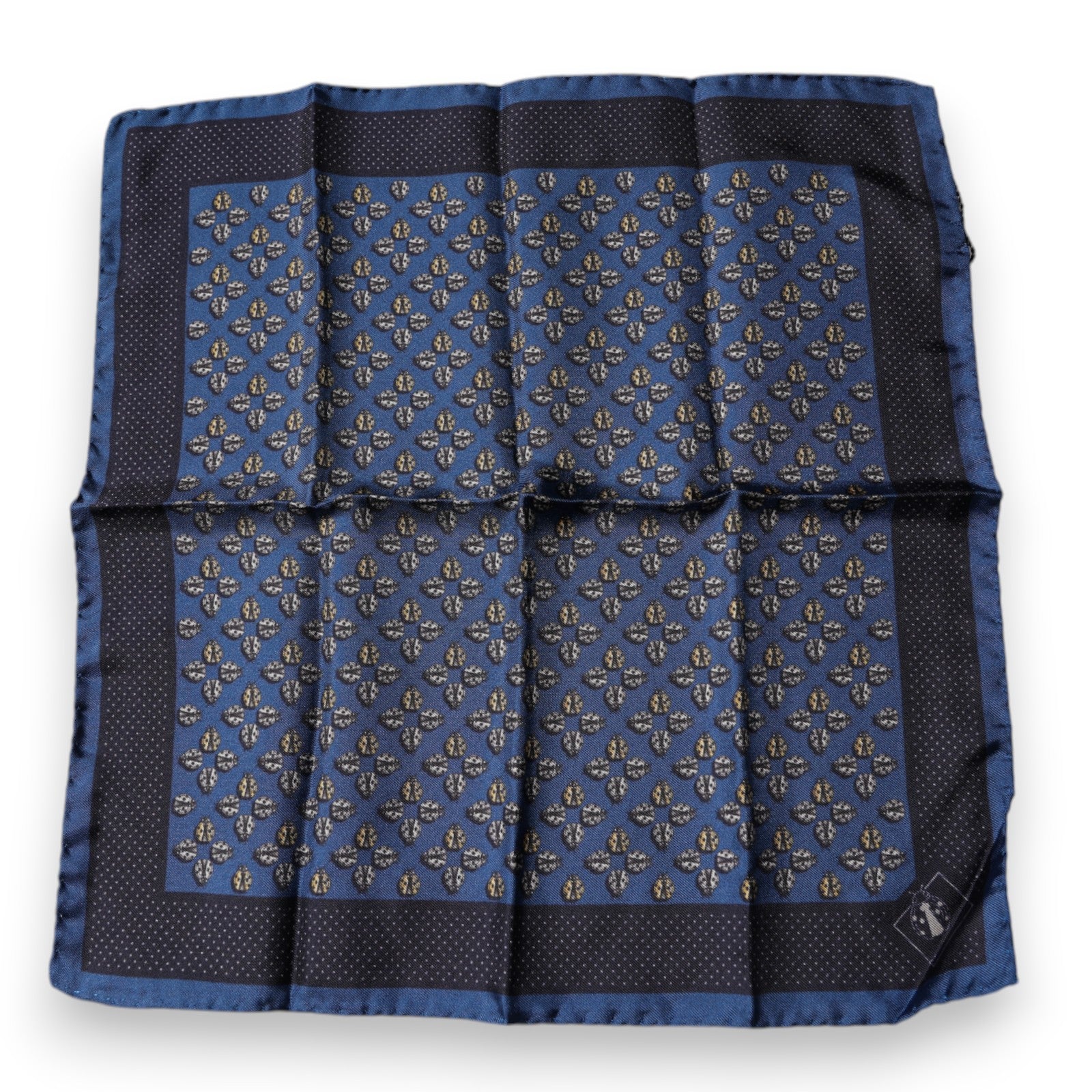 Dolce & Gabbana Blue Silk Square Handkerchief Scarf