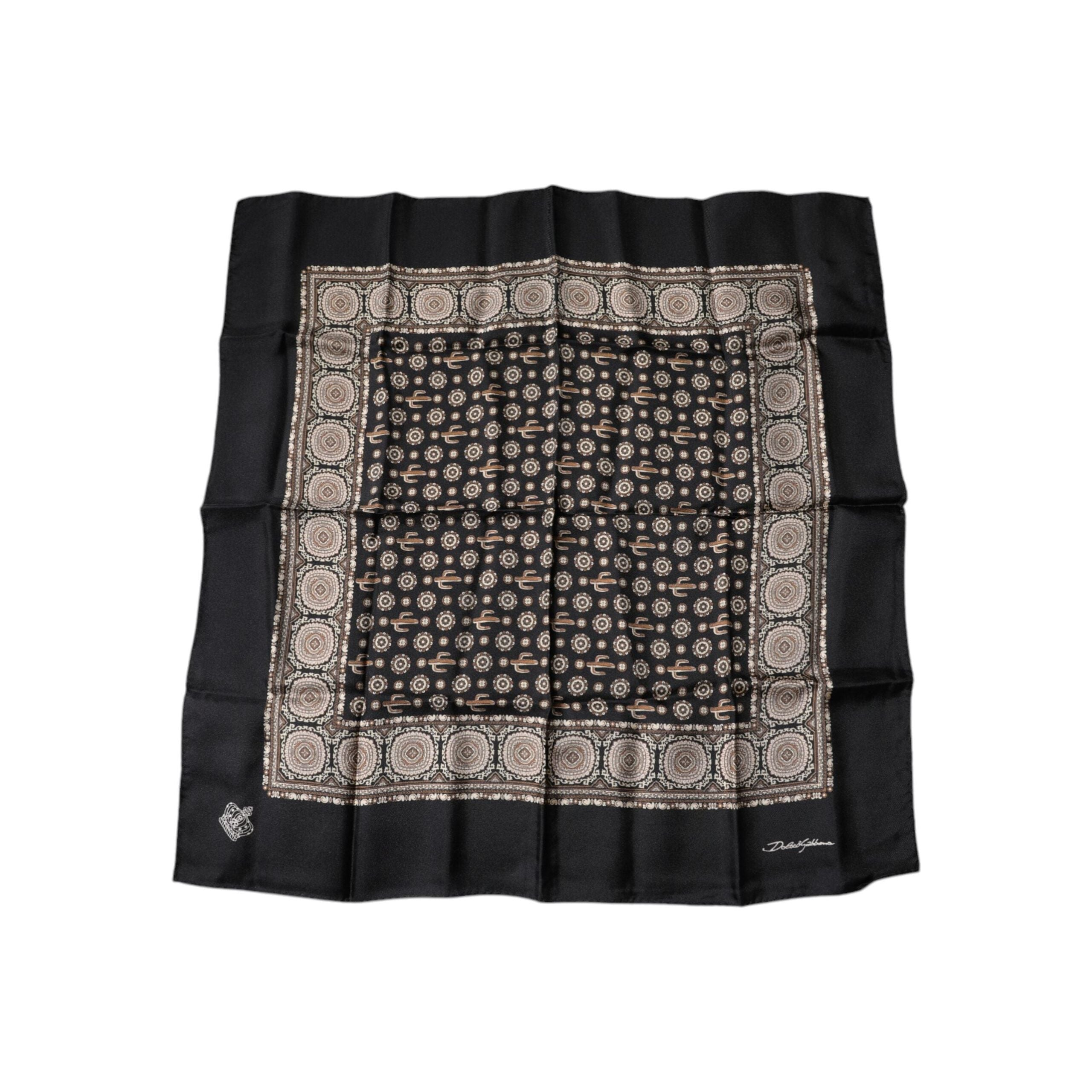 Dolce & Gabbana Multicolor Silk Square Handkerchief Scarf