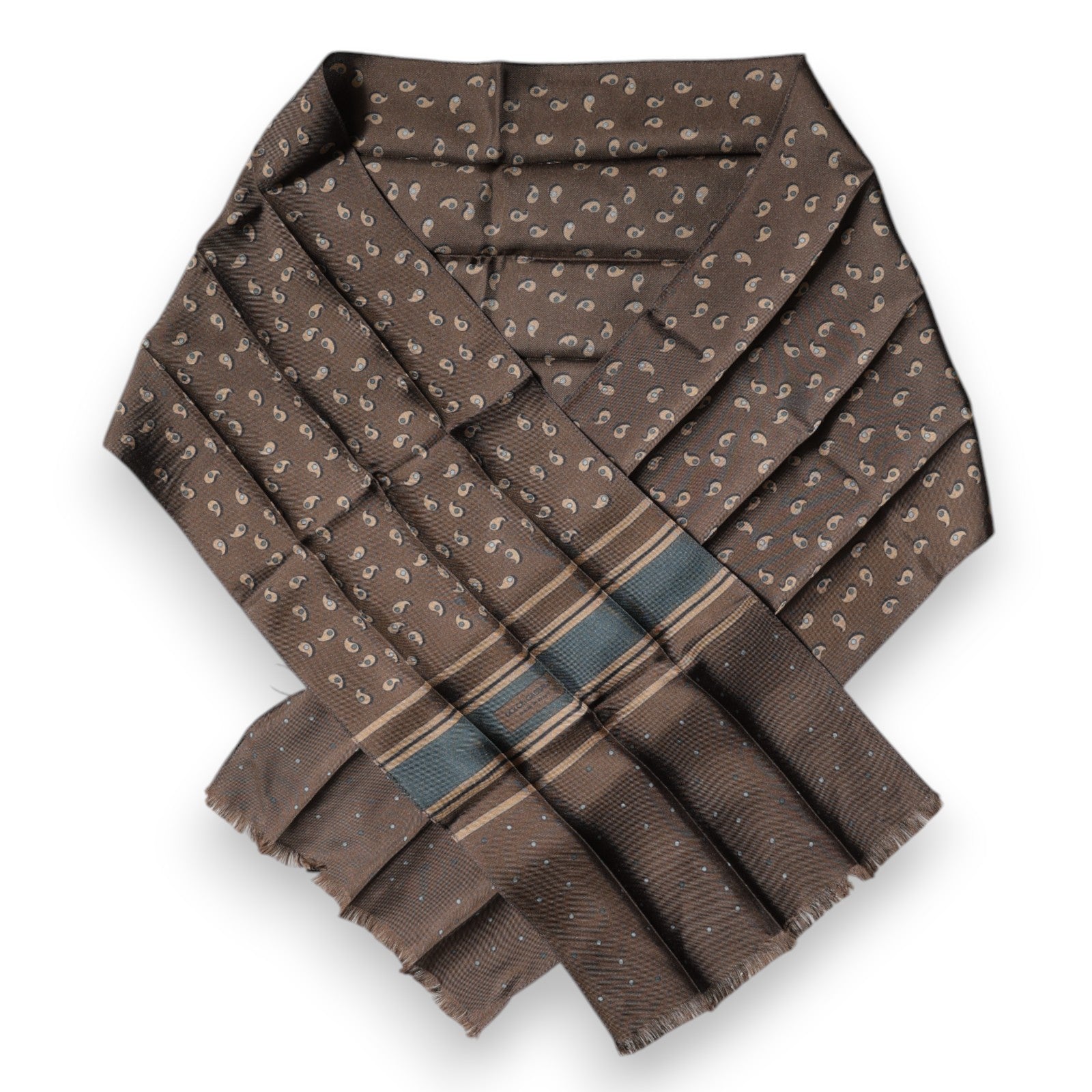Dolce & Gabbana Brown Silk Neck Wrap Shawl Scarf
