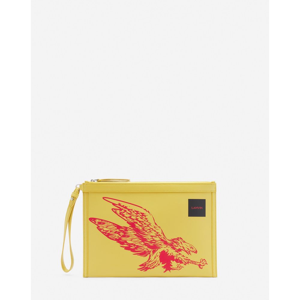 Lanvin Yellow Leather Wallet - Elegant Accessory Redefined