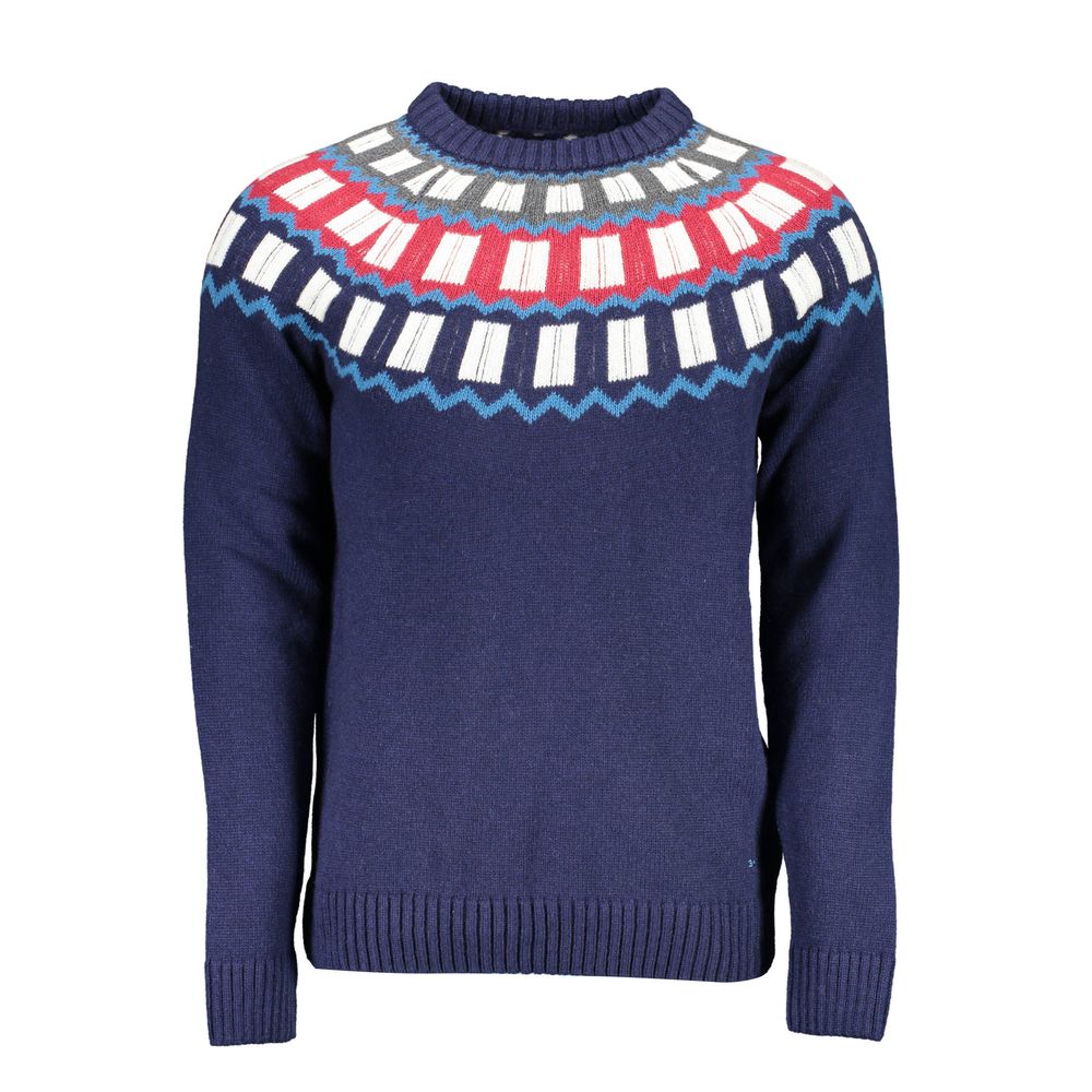 Gant Blue Wool Sweater for Elevated Elegance