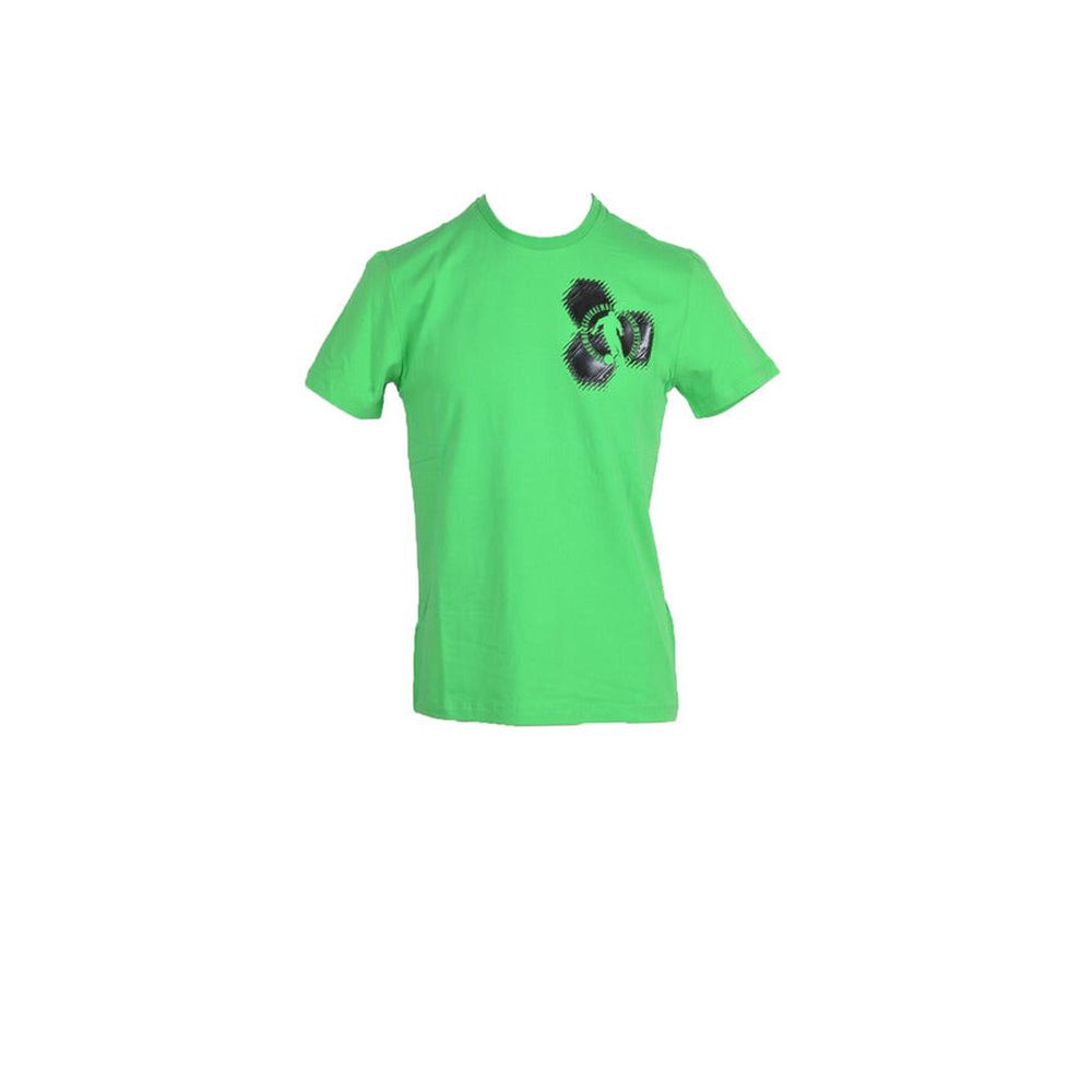 Bikkembergs Green Cotton T-Shirt for Effortless Elegance