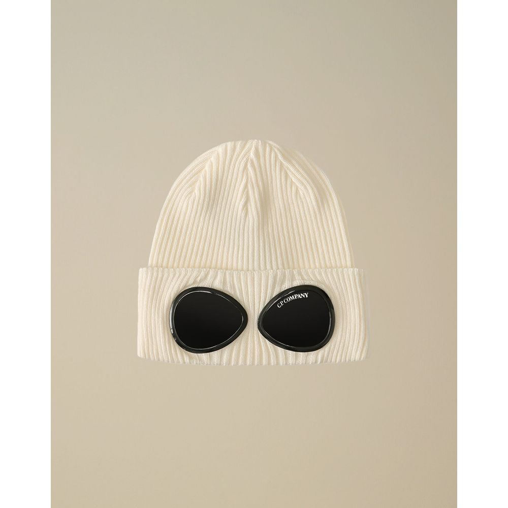 C.P. Company Black Wool Cap for Elevated Style
