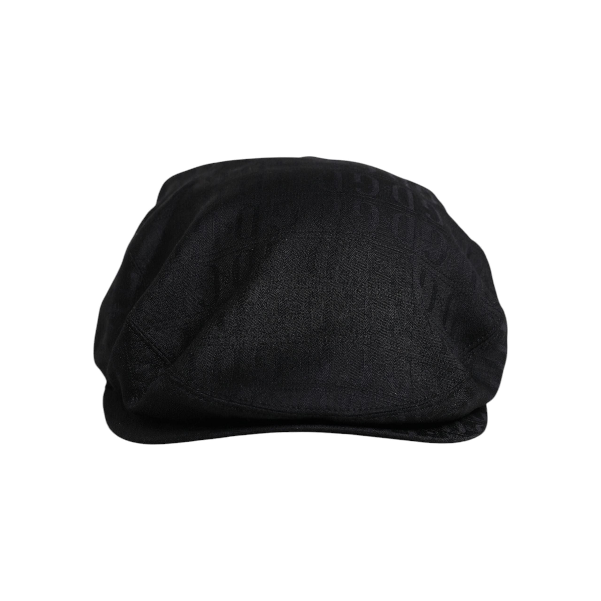 Dolce & Gabbana Black Wool Newsboy Capello Cabbie Hat