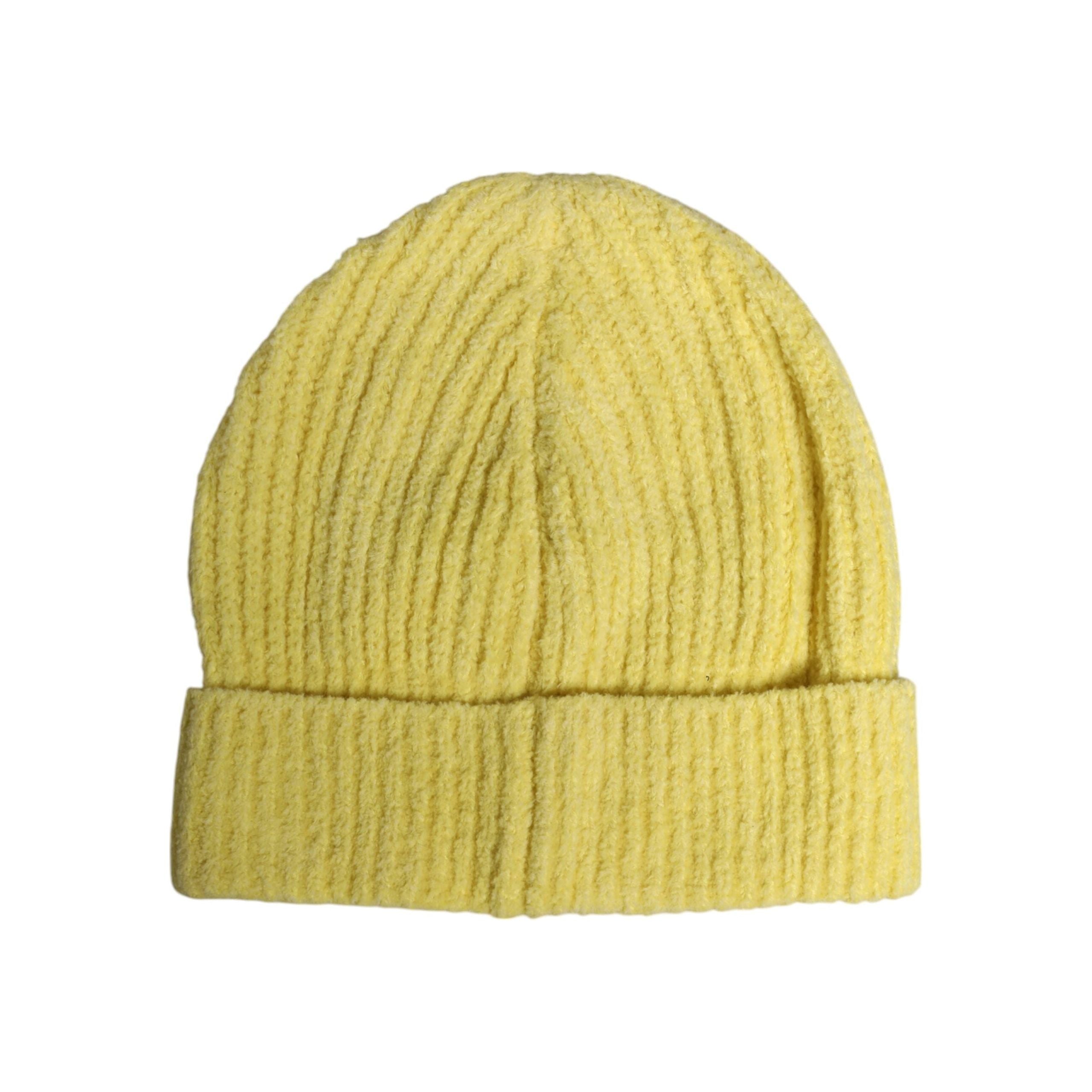Dolce & Gabbana Yellow Cotton Knitted Winter Beanie Hat