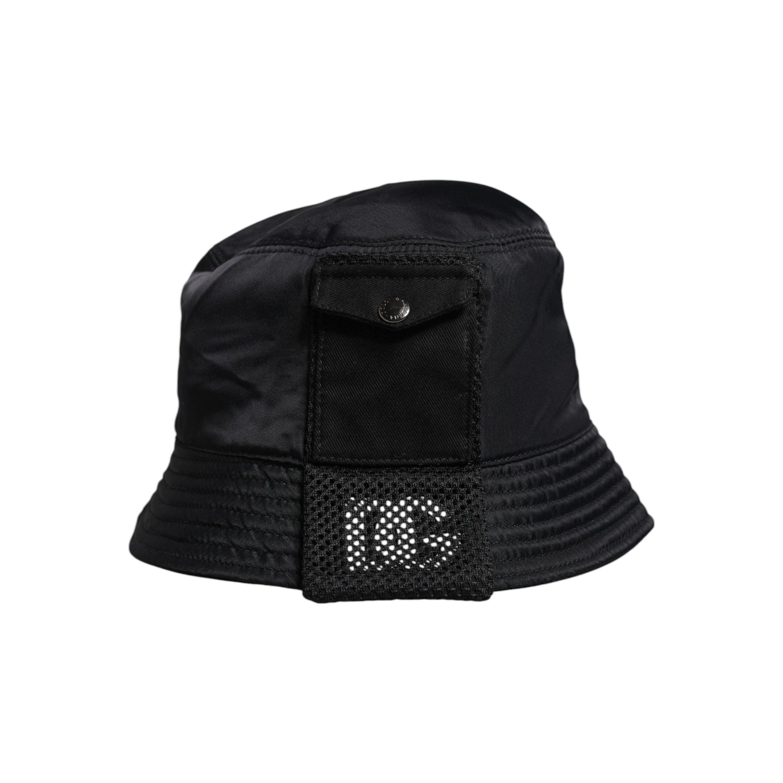 Dolce & Gabbana Black Cotton Stretch Bucket Hat