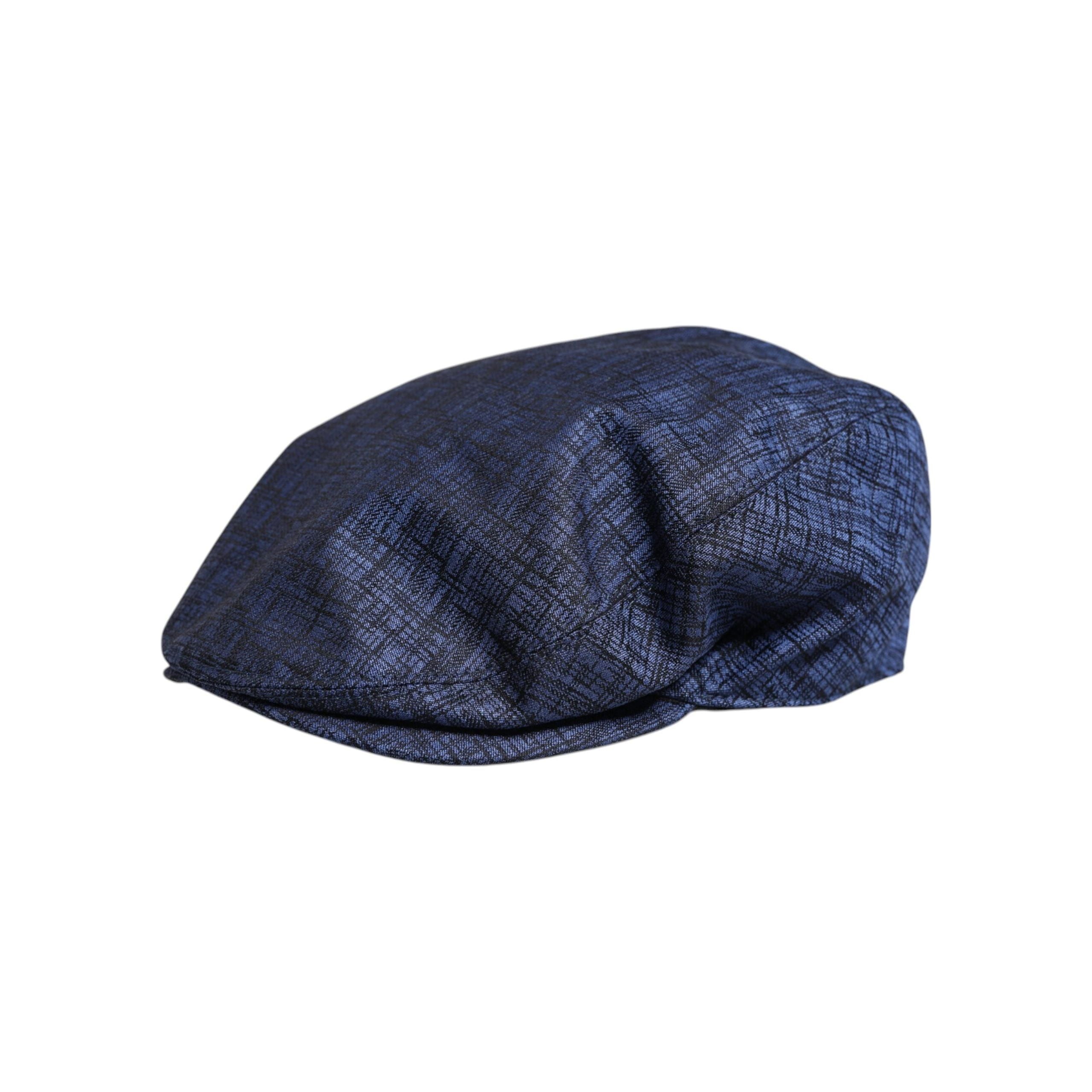 Dolce & Gabbana Blue Cotton Stretch Newsboy Hat Elegance