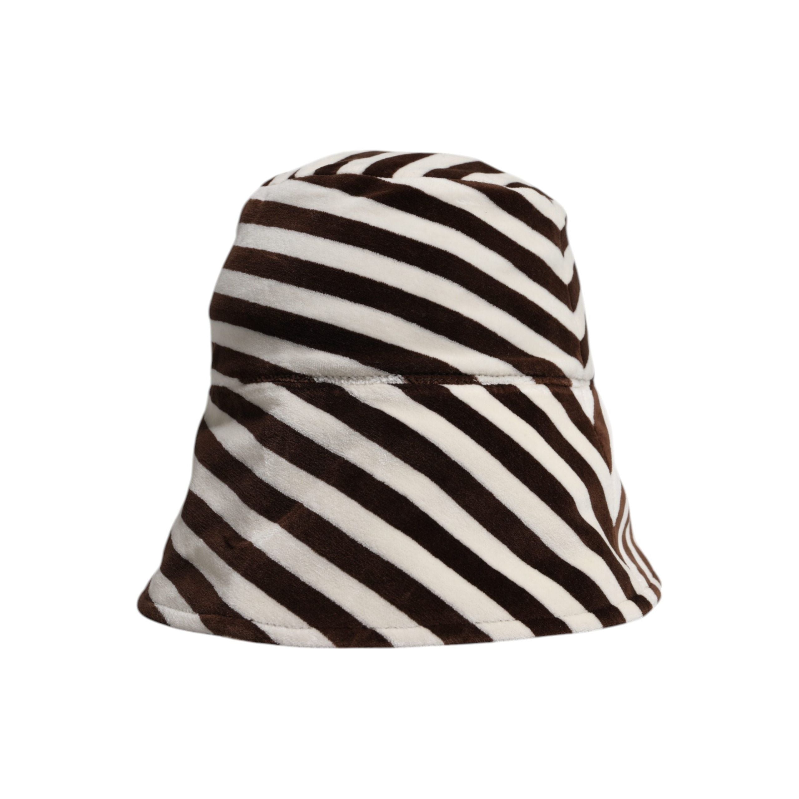 Dolce & Gabbana Black White Stripes Cotton Bucket Cap