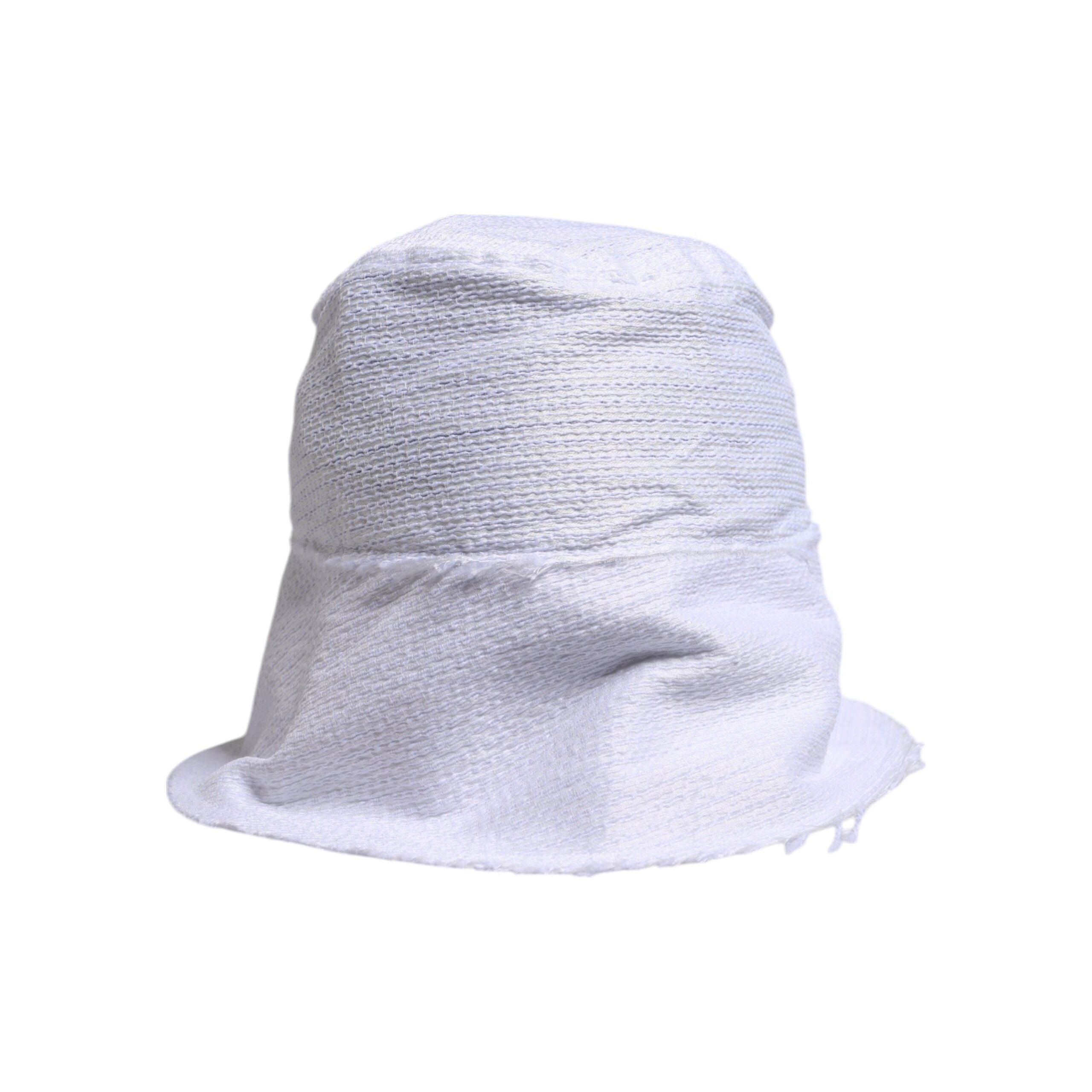 Dolce & Gabbana White Cotton Wide Brim Bucket Hat