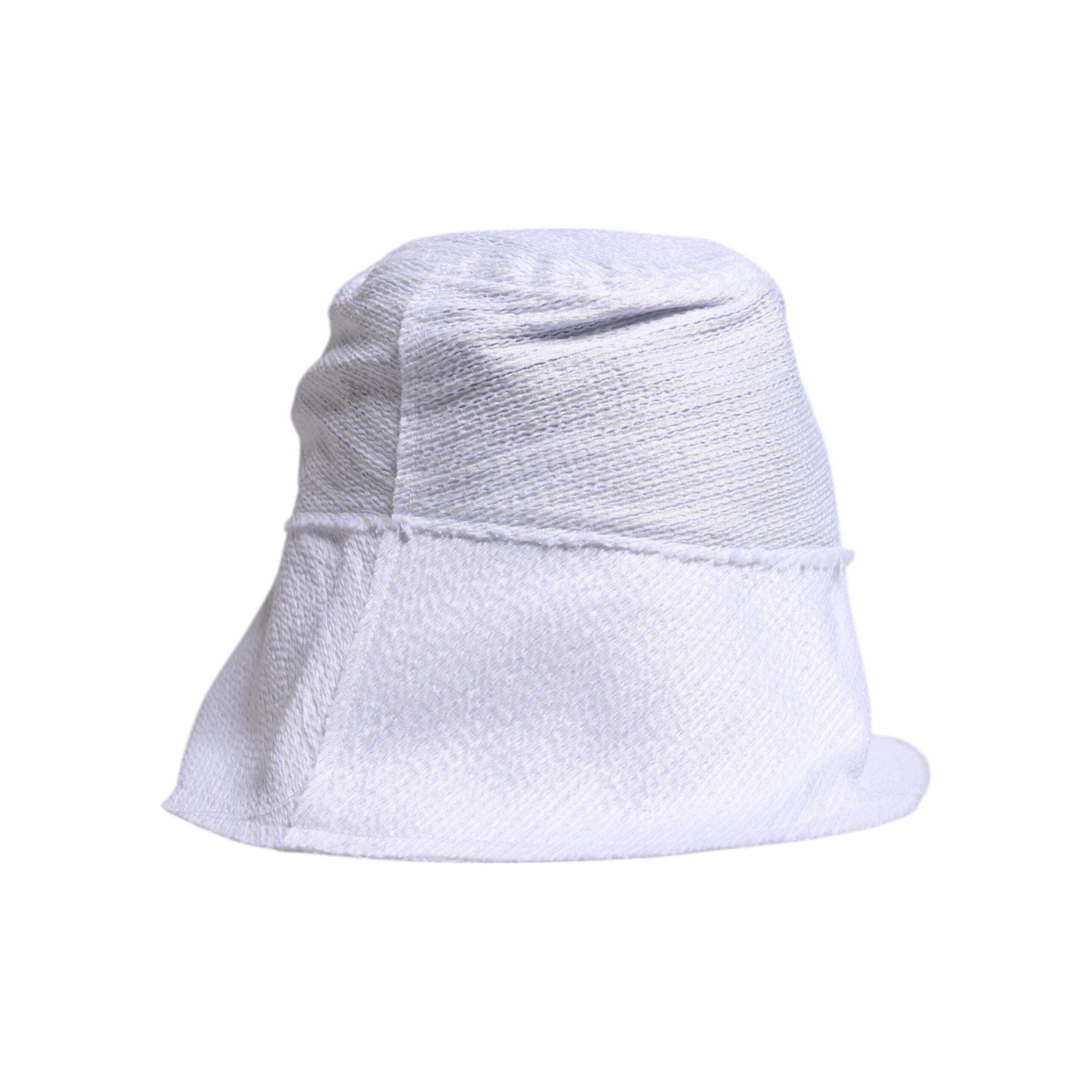 Dolce & Gabbana White Cotton Wide Brim Bucket Hat