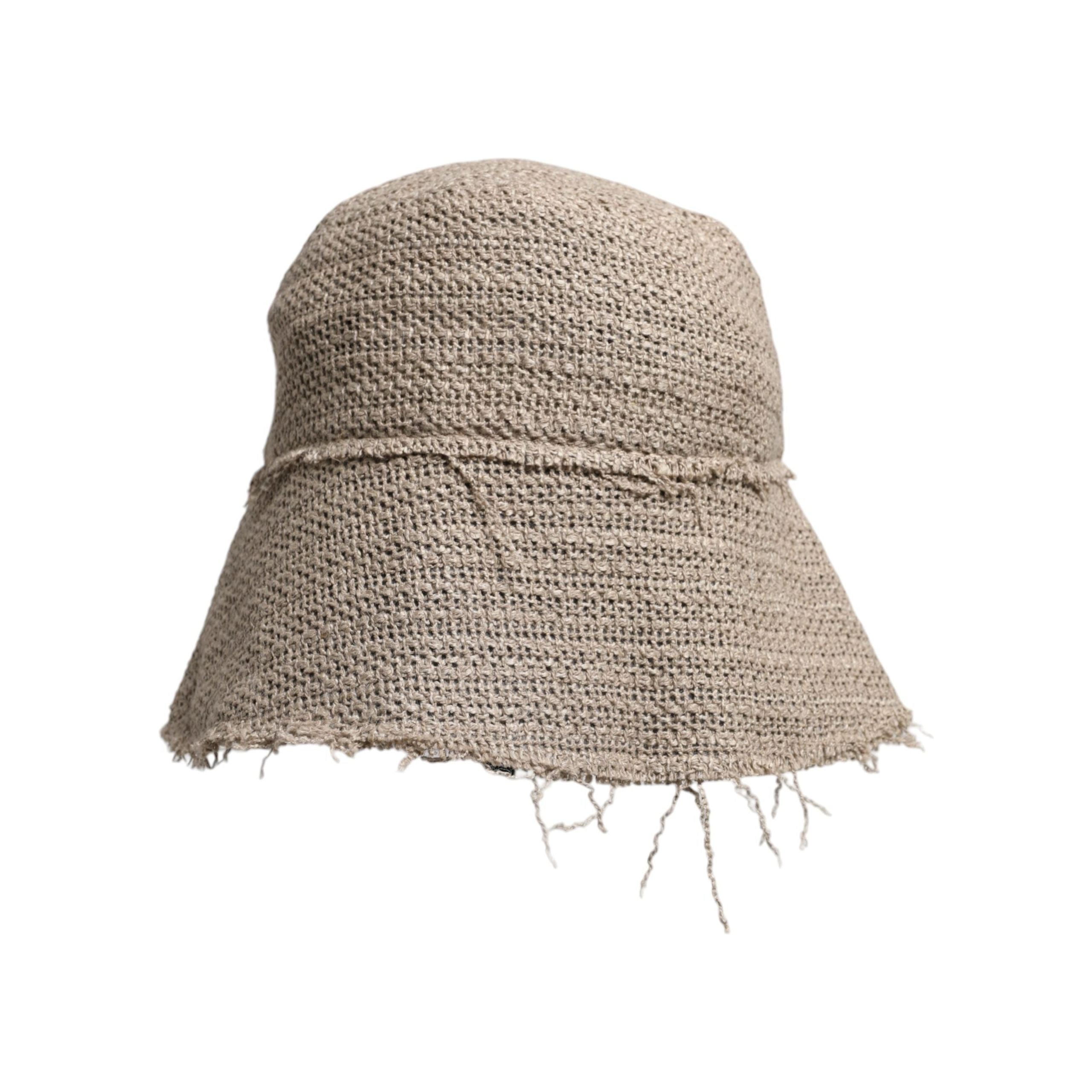 Dolce & Gabbana Beige Linen Wide Brim Bucket Hat