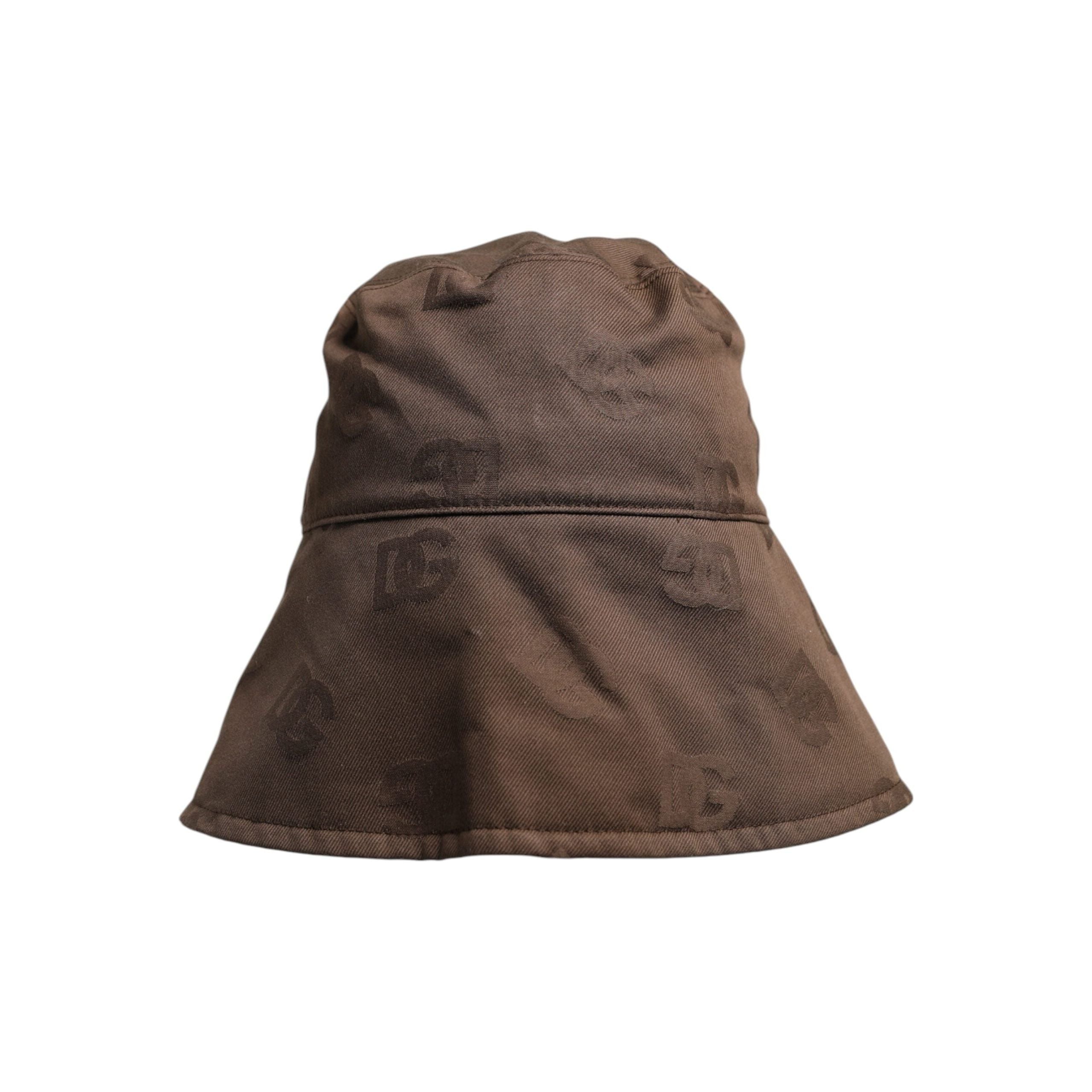 Dolce & Gabbana Brown Cotton Logo Monogram Bucket Cap