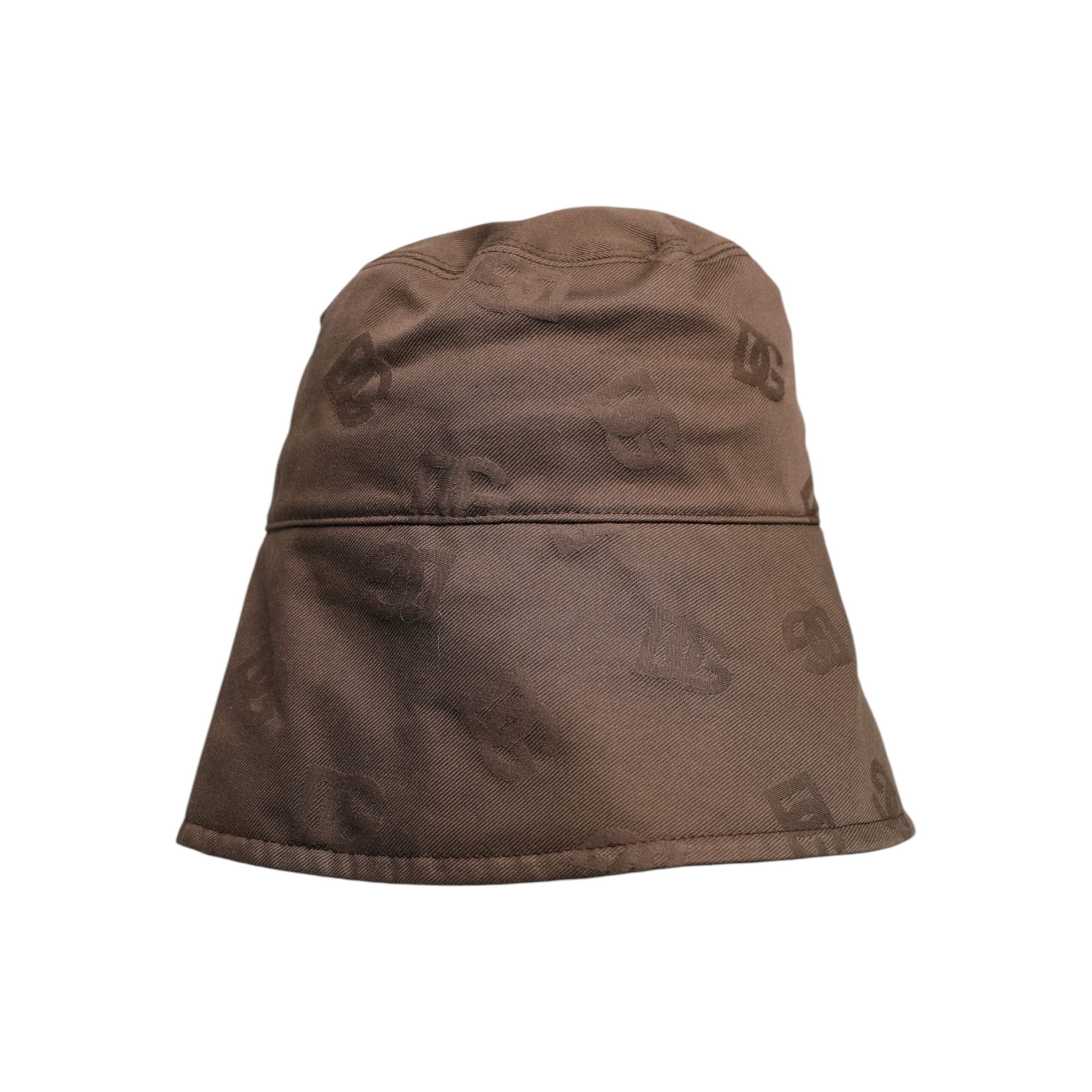 Dolce & Gabbana Brown Cotton Logo Monogram Bucket Cap