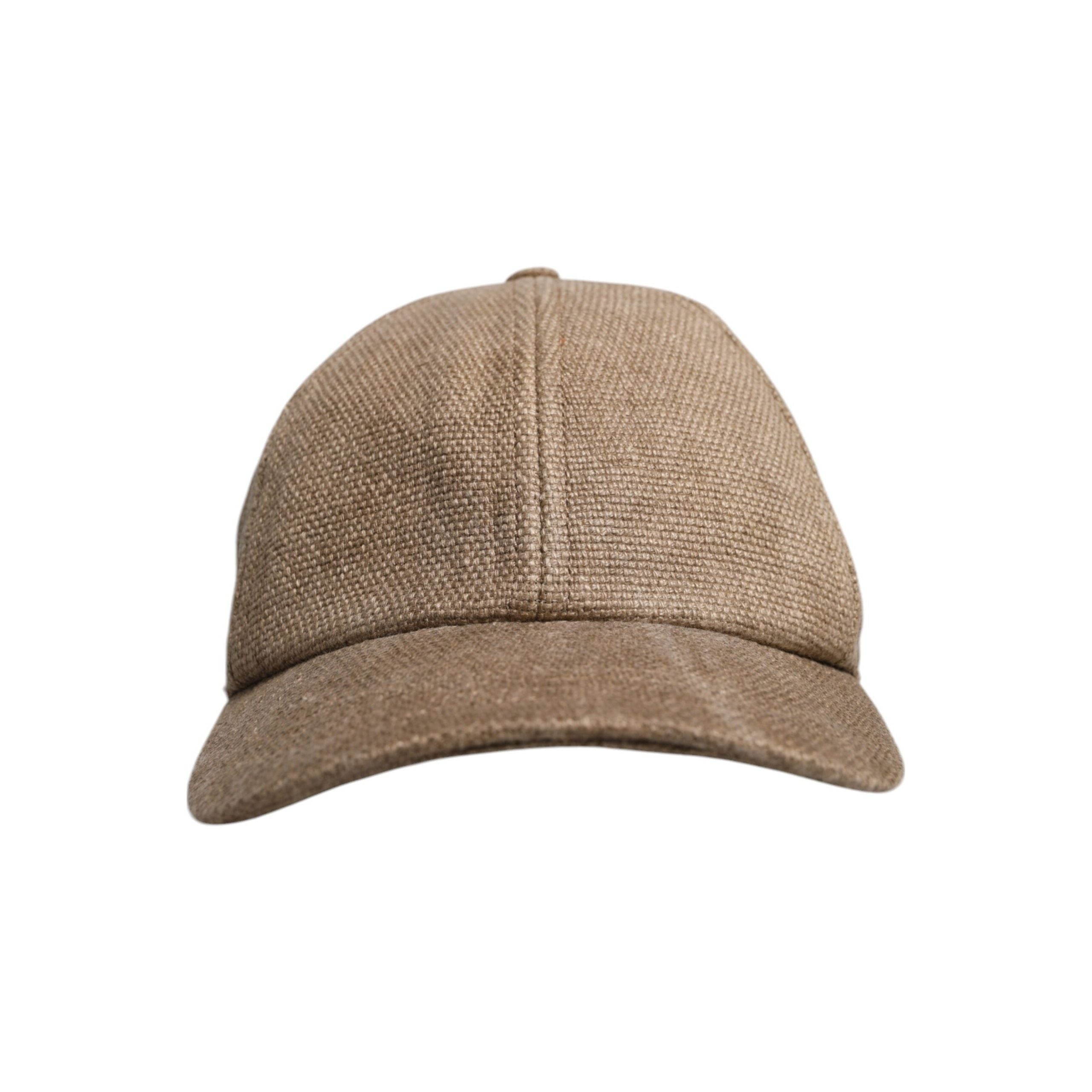 Dolce & Gabbana Brown Linen 6 Panels Baseball Cap