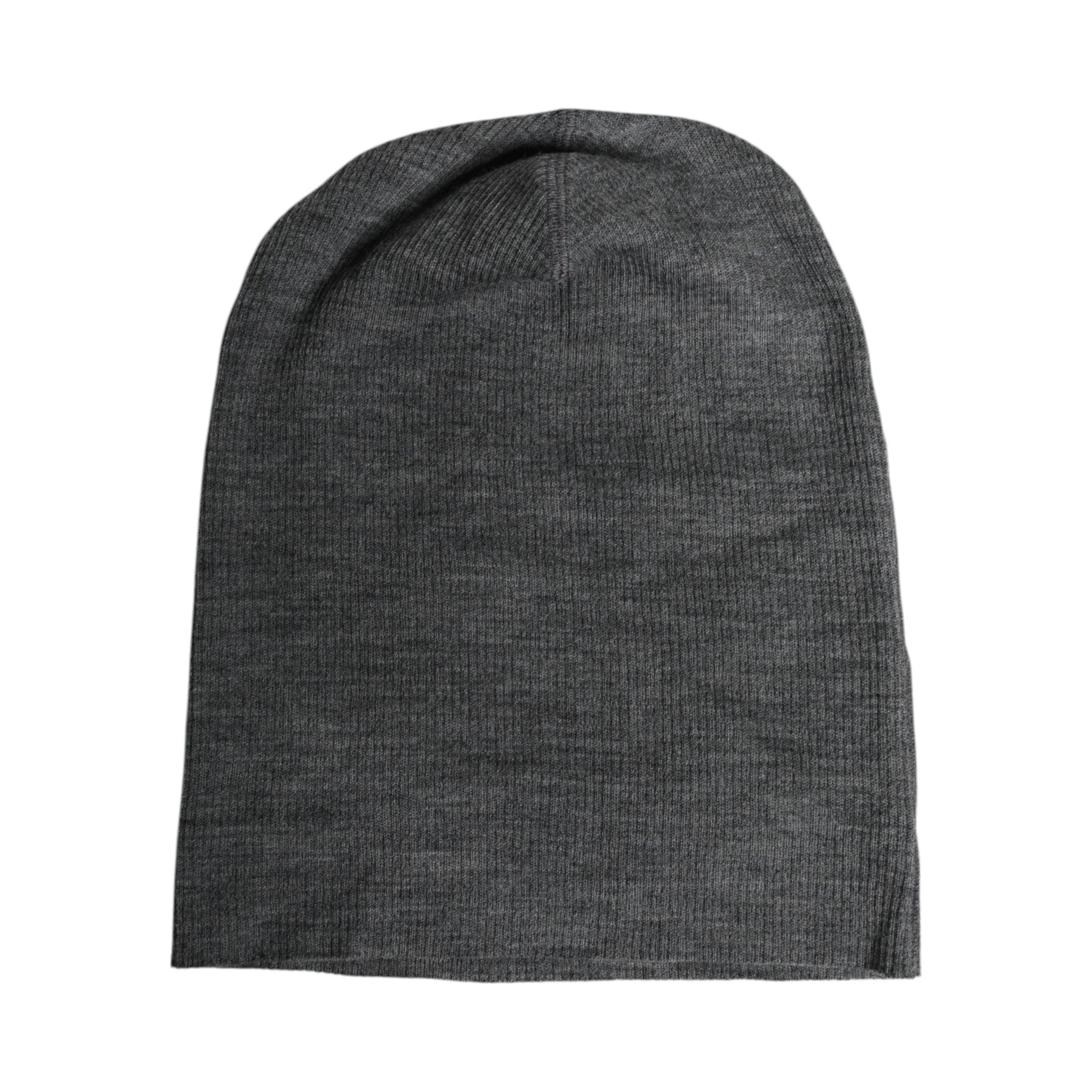 Dolce & Gabbana Gray Wool Blend Knitted Beanie Cap