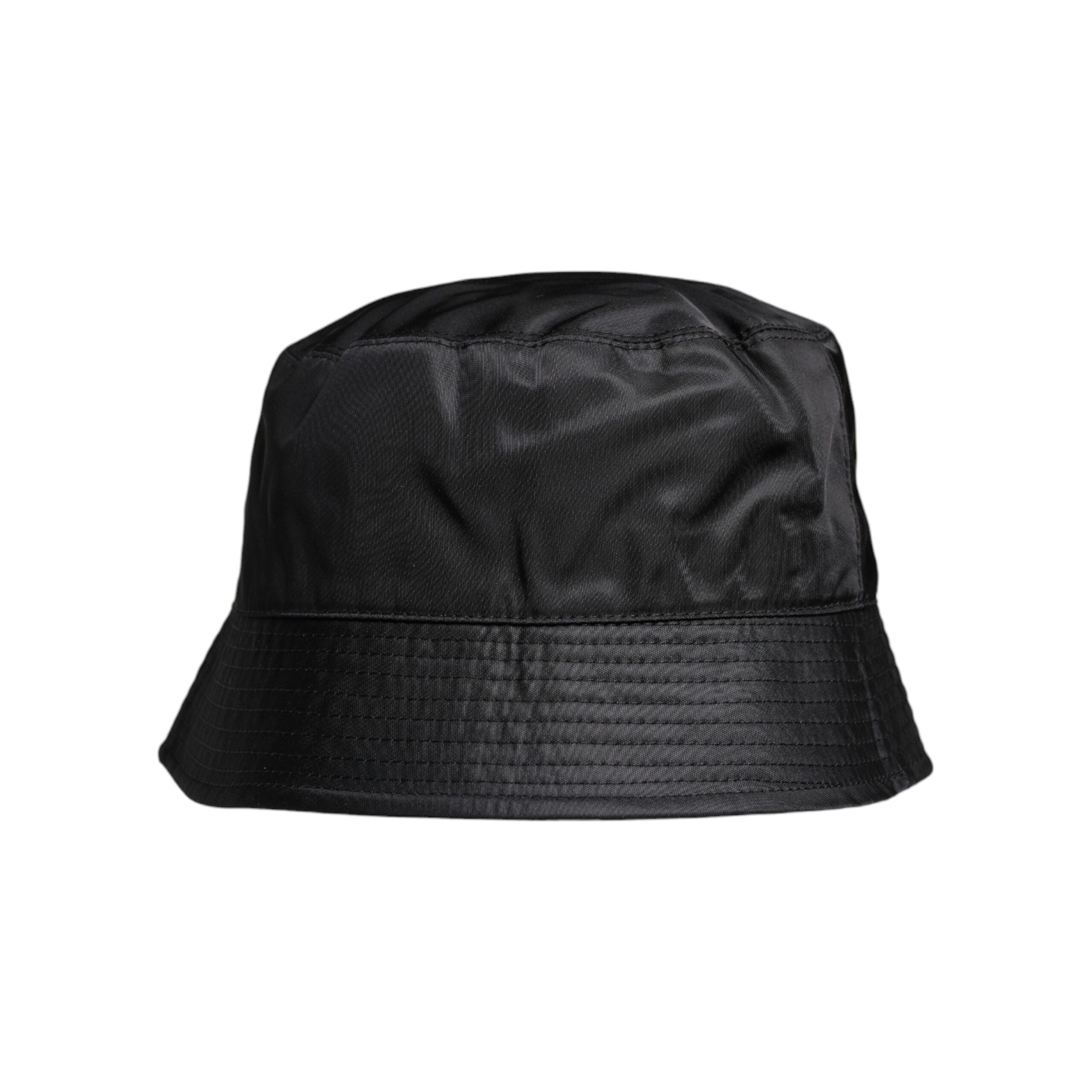 Dolce & Gabbana Black Cotton Wide Brim Bucket Hat