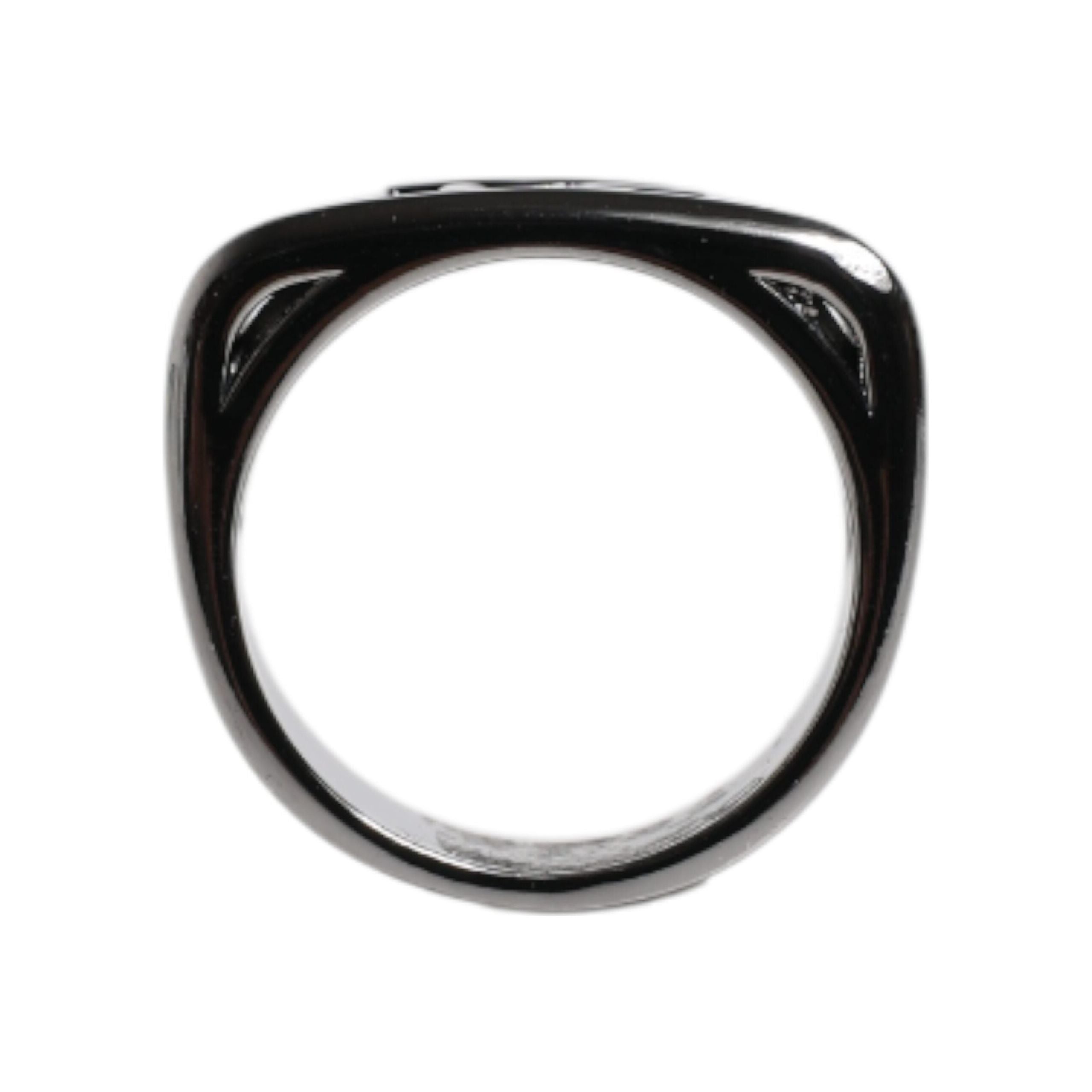 Dolce & Gabbana Silver Tone Brass Anello DG Logo Ring