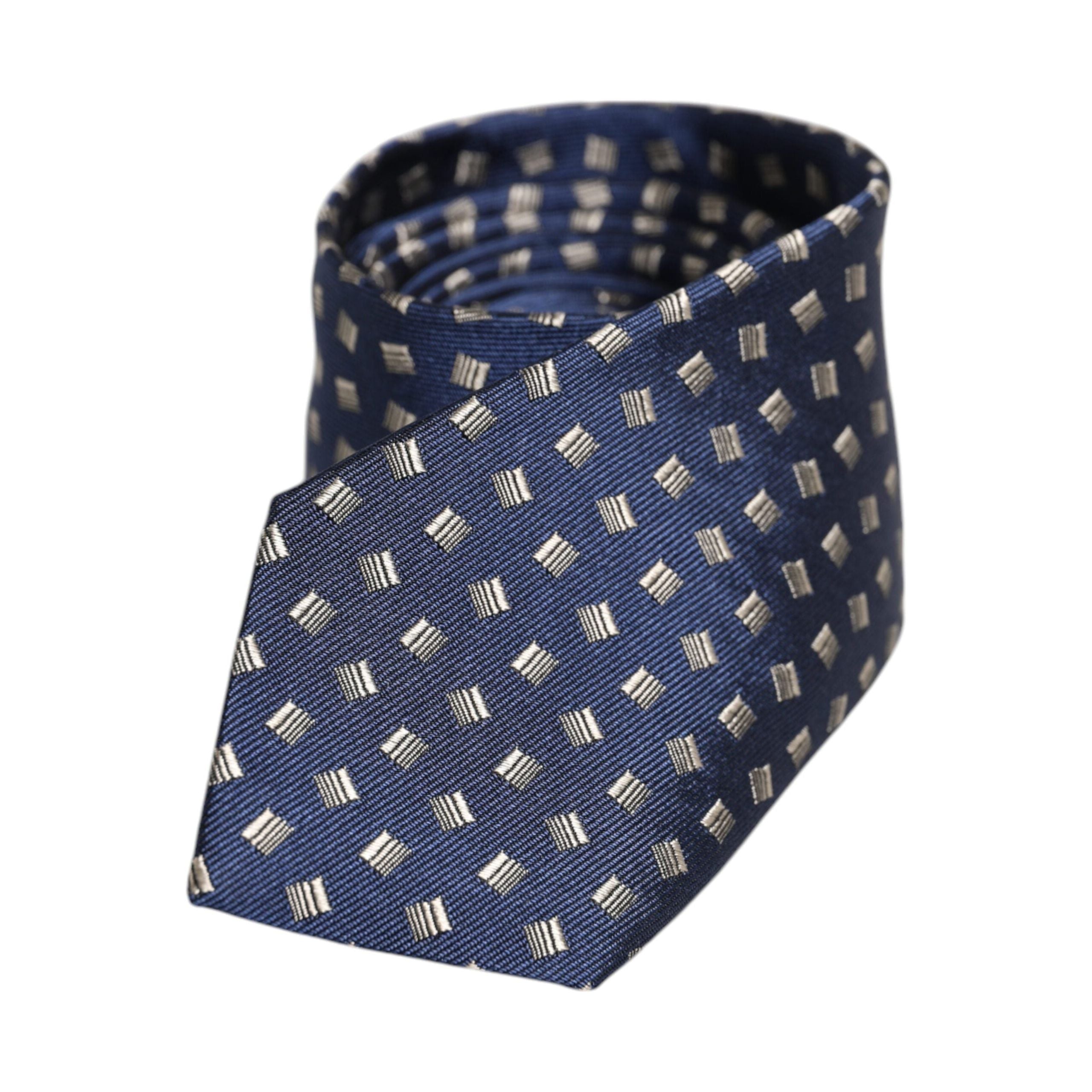 Dolce & Gabbana Blue Patterned Silk Adjustable Necktie Tie