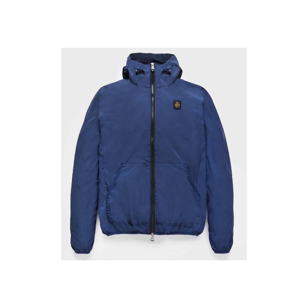 Refrigiwear Blue Cotton Summer Jacket for Elevated Style