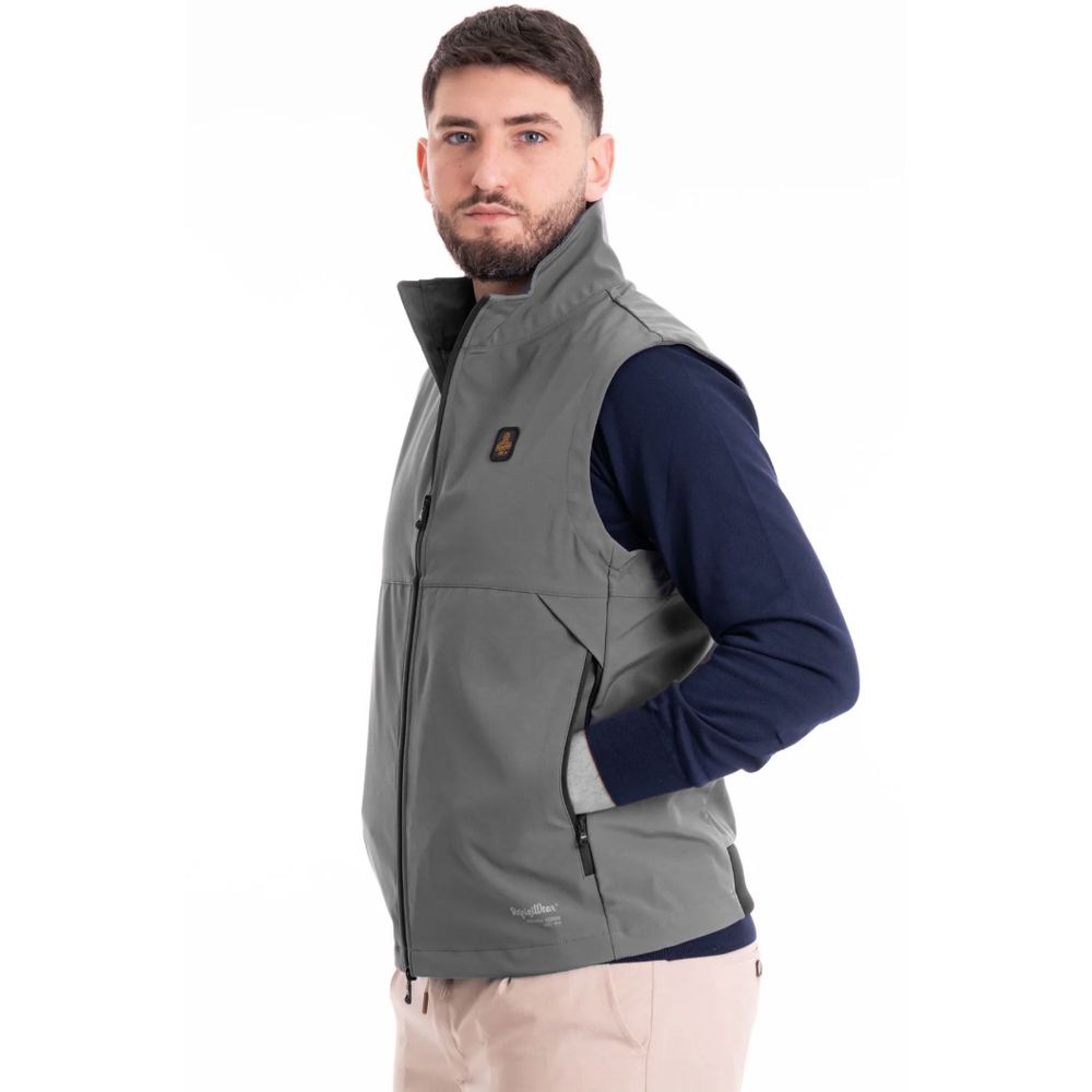 Refrigiwear Gray Nylon Vest for Elevated Urban Sophistication
