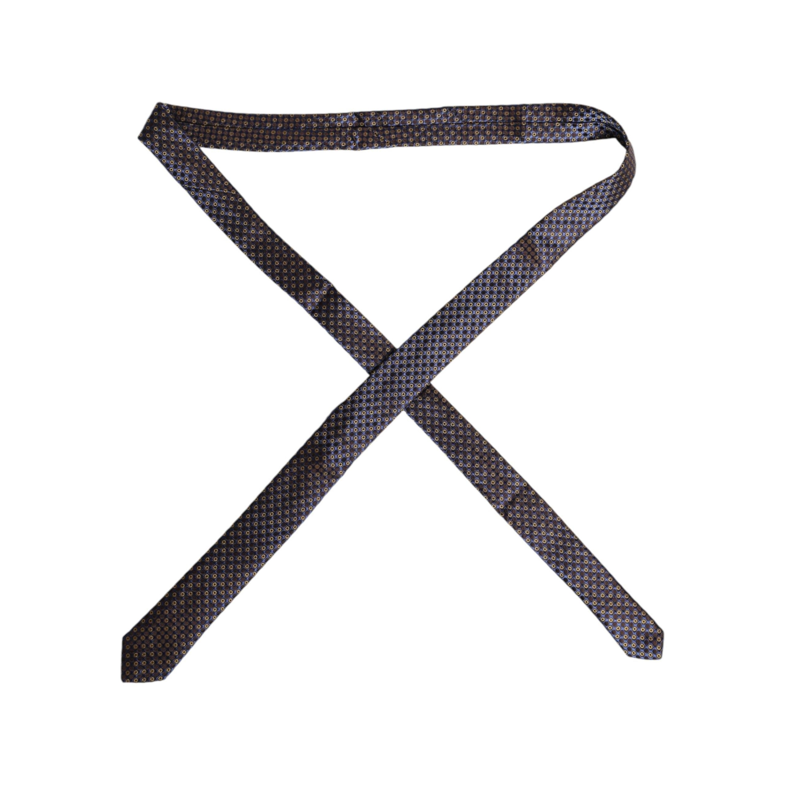 Dolce & Gabbana Brown Silk Adjustable Necktie Tie