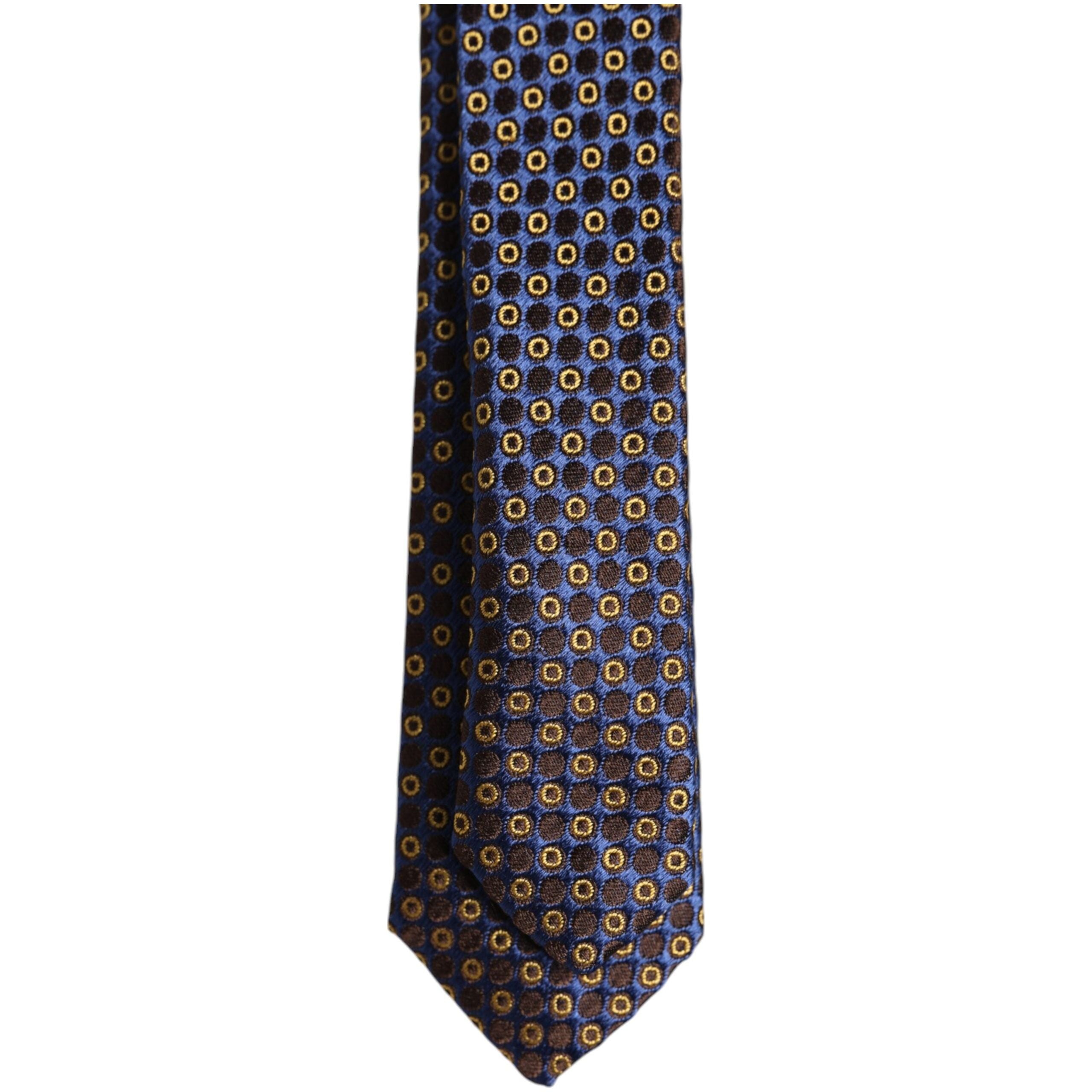 Dolce & Gabbana Brown Silk Adjustable Necktie Tie