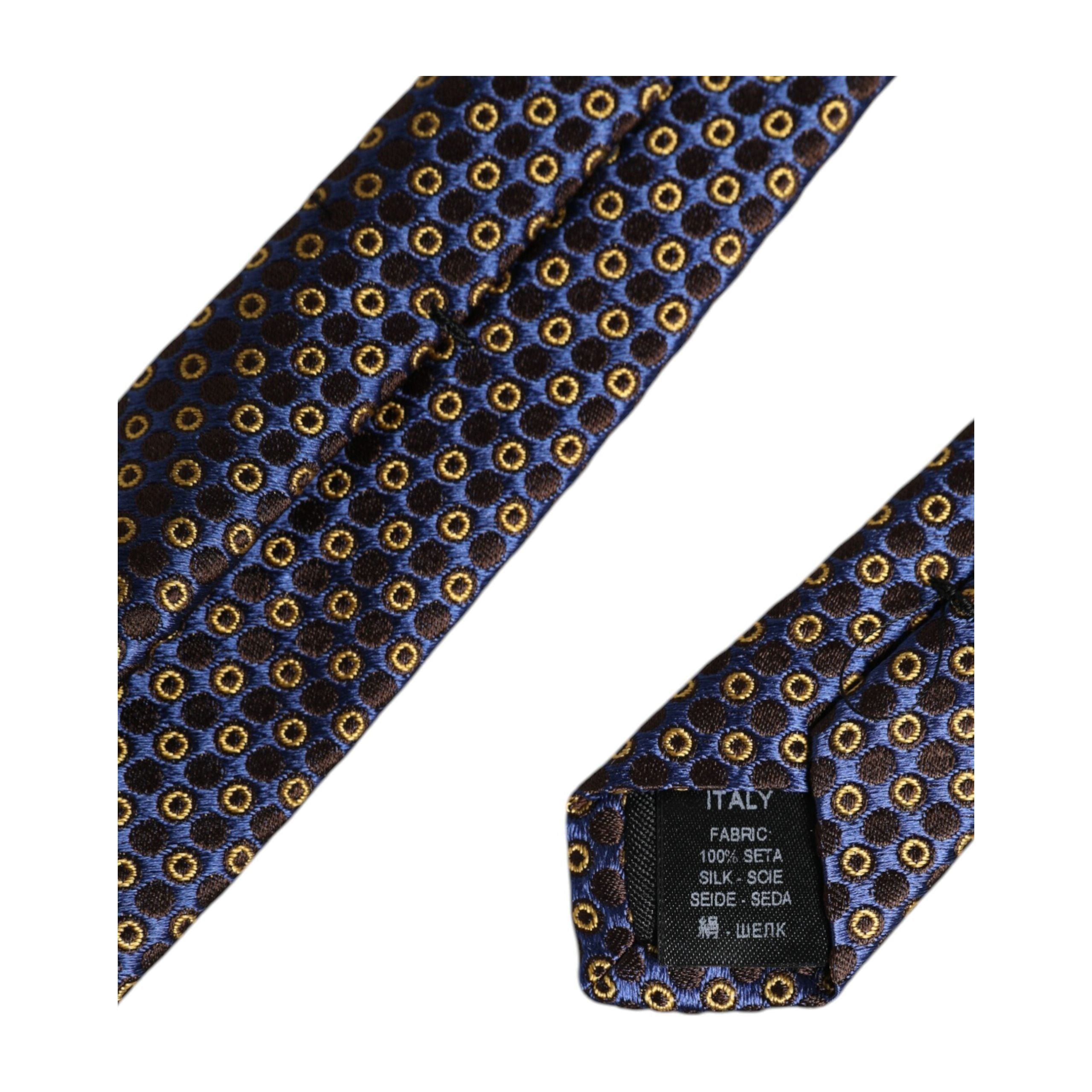 Dolce & Gabbana Brown Silk Adjustable Necktie Tie