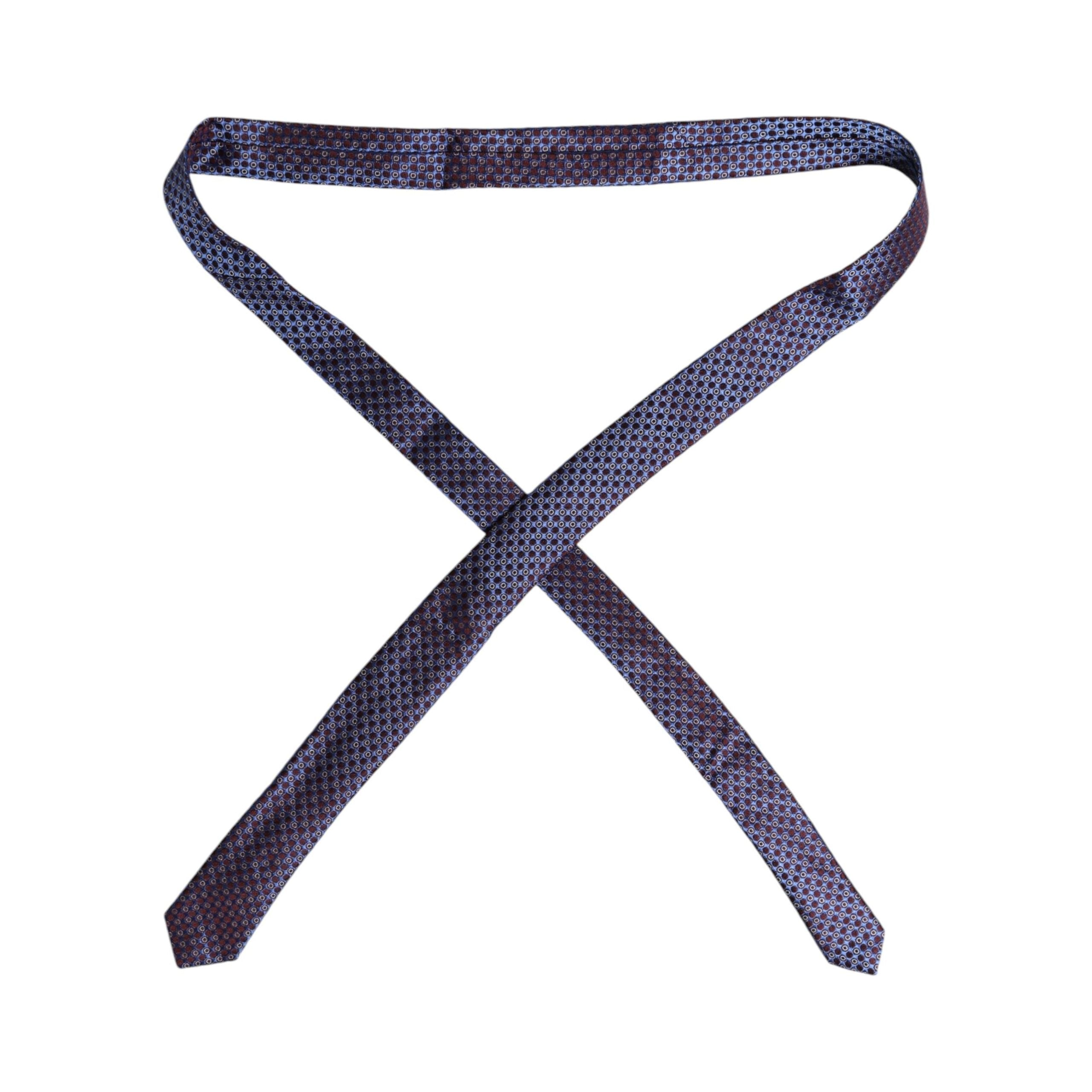 Dolce & Gabbana Blue Silk Adjustable Necktie Tie Elegance