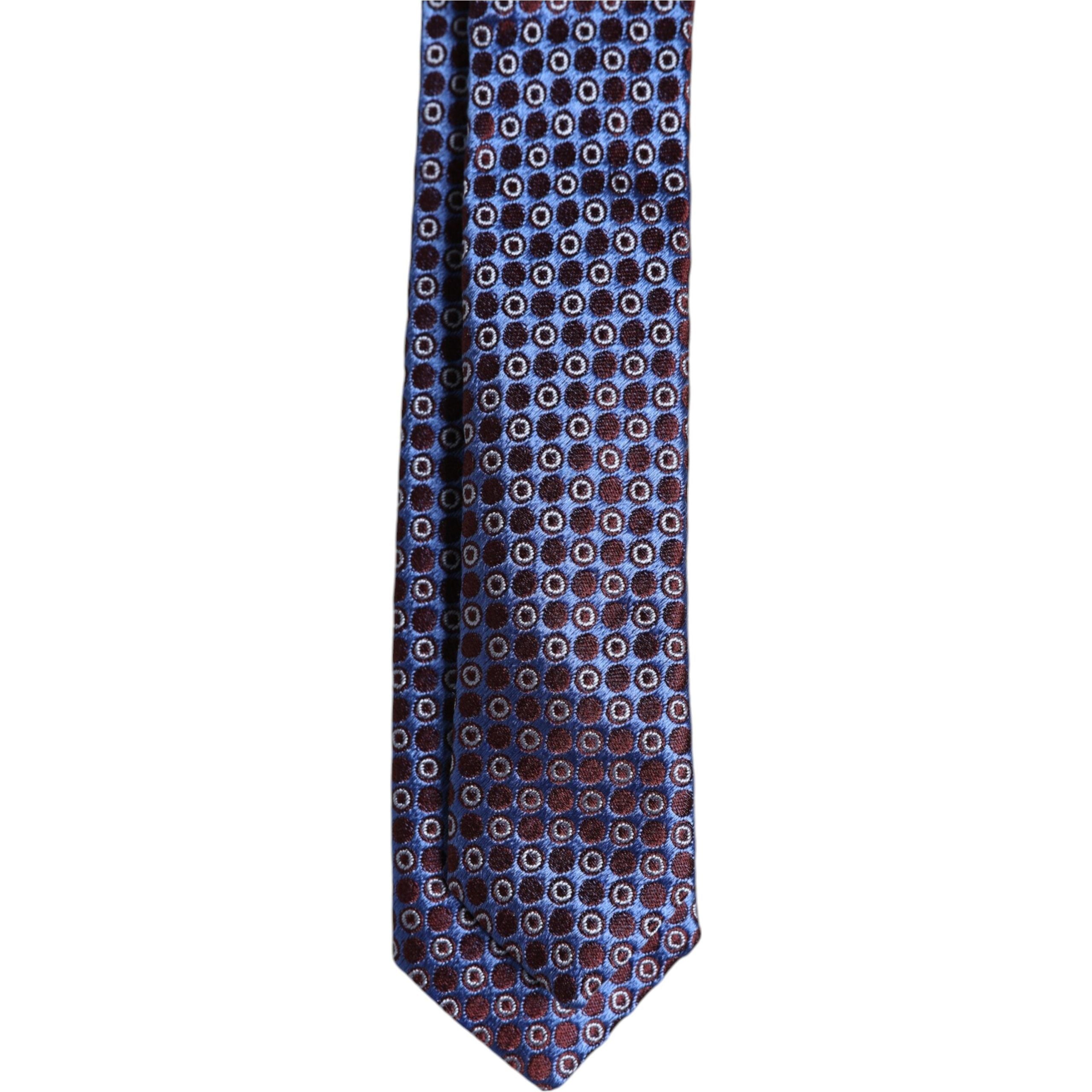 Dolce & Gabbana Blue Silk Adjustable Necktie Tie Elegance