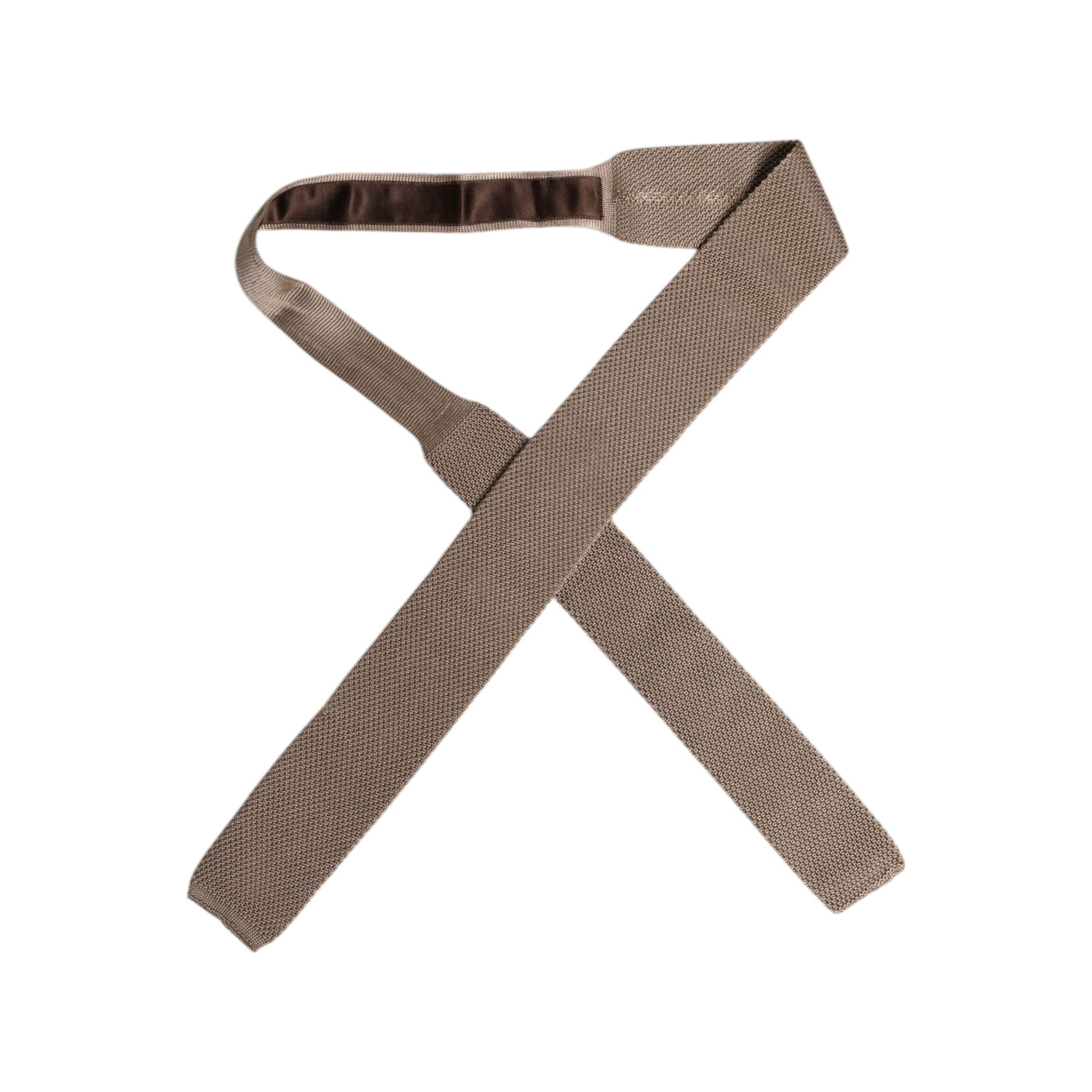 Dolce & Gabbana Brown Silk Adjustable Necktie Tie Elegance