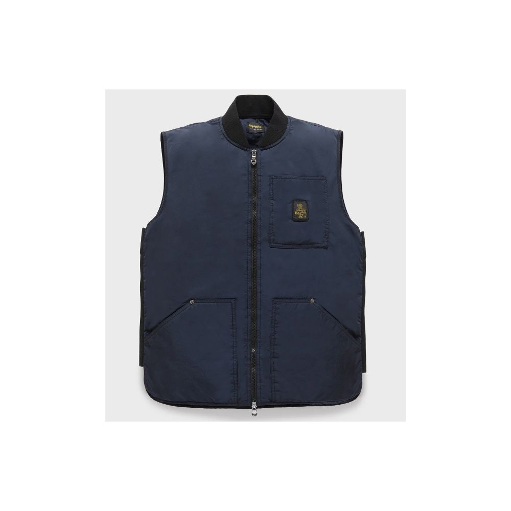 Refrigiwear Blue Cotton Vest for Effortless Summer Elegance