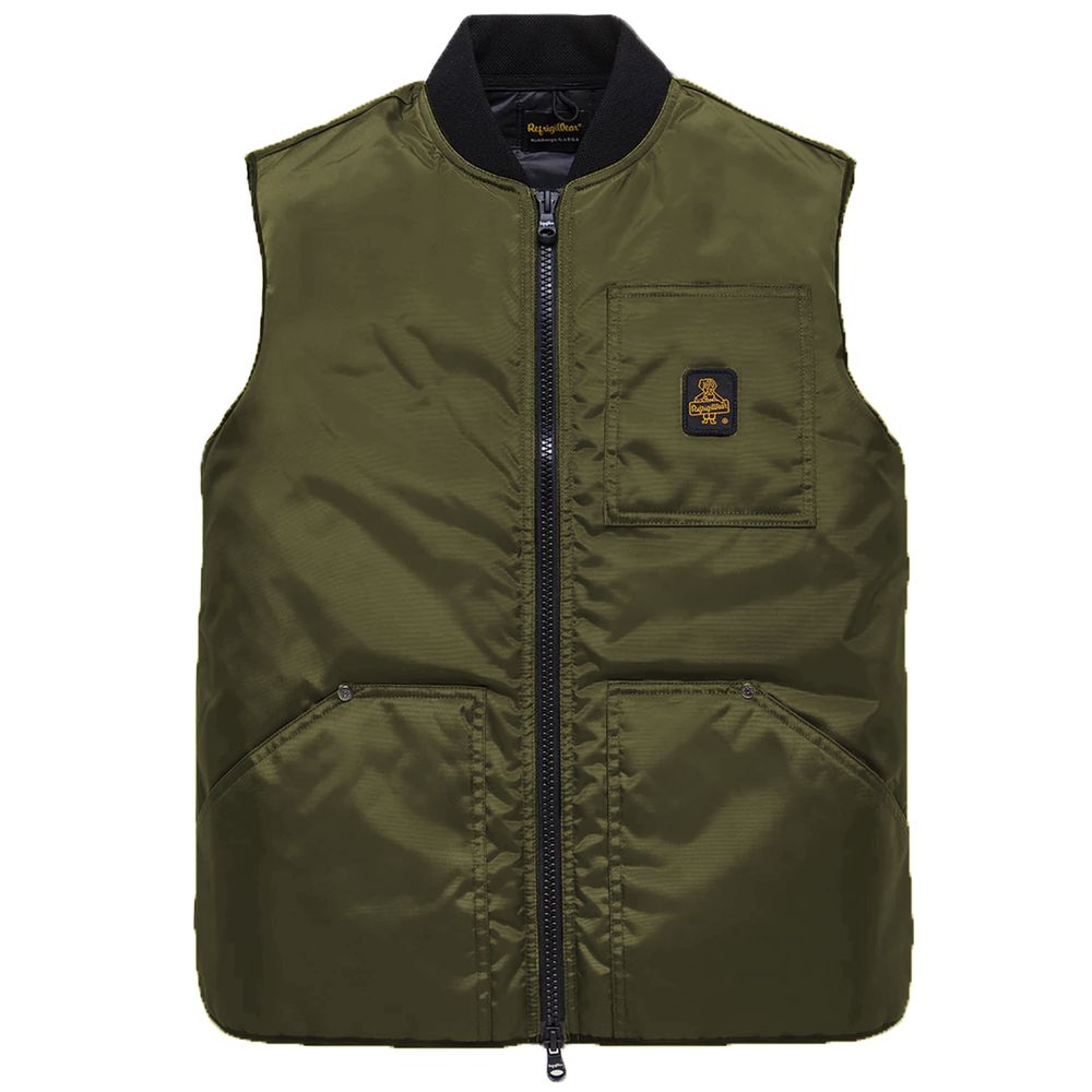 Refrigiwear Green Down Jacket for Effortless Sophistication