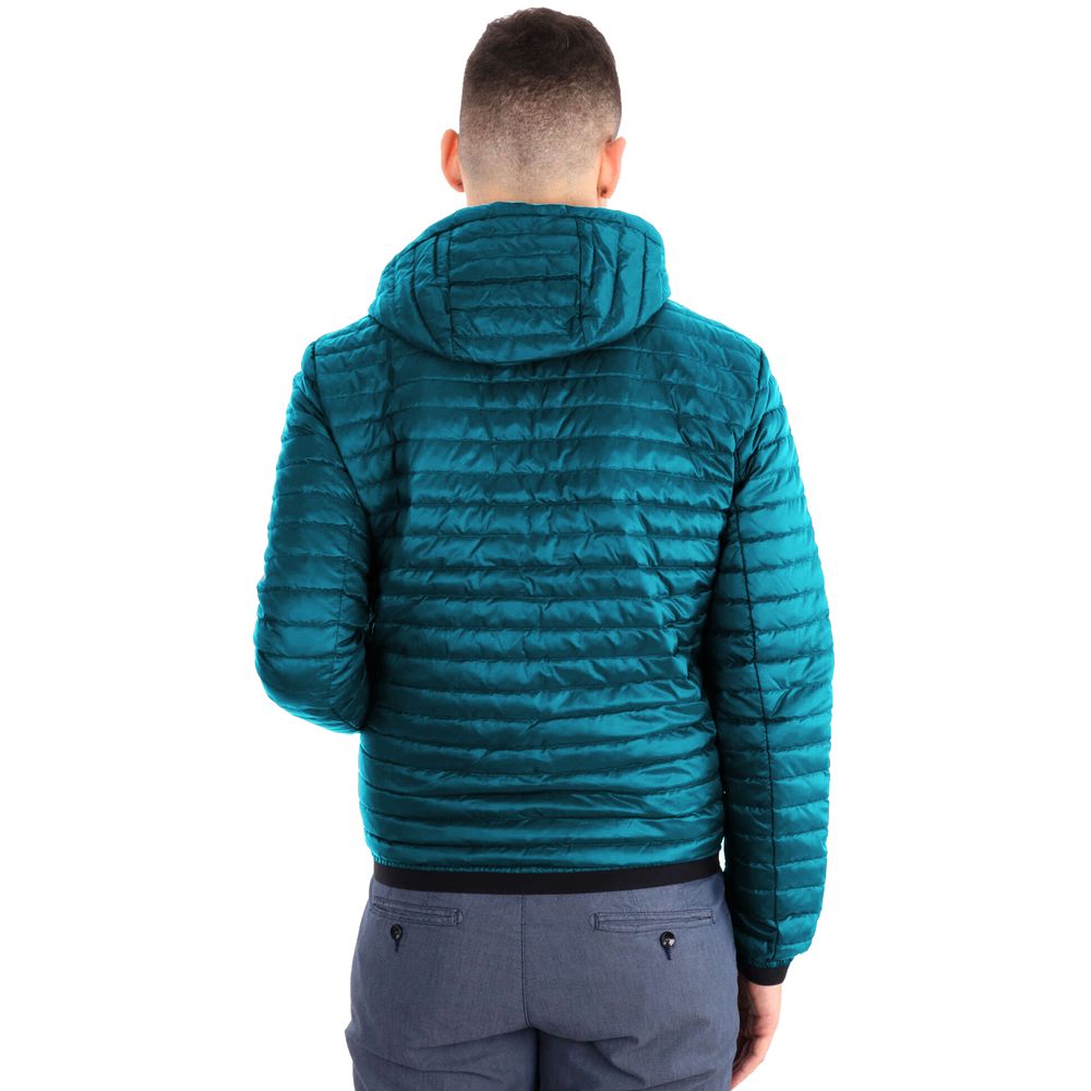 Refrigiwear Blue Nylon Jacket: Contemporary Elegance Redefined