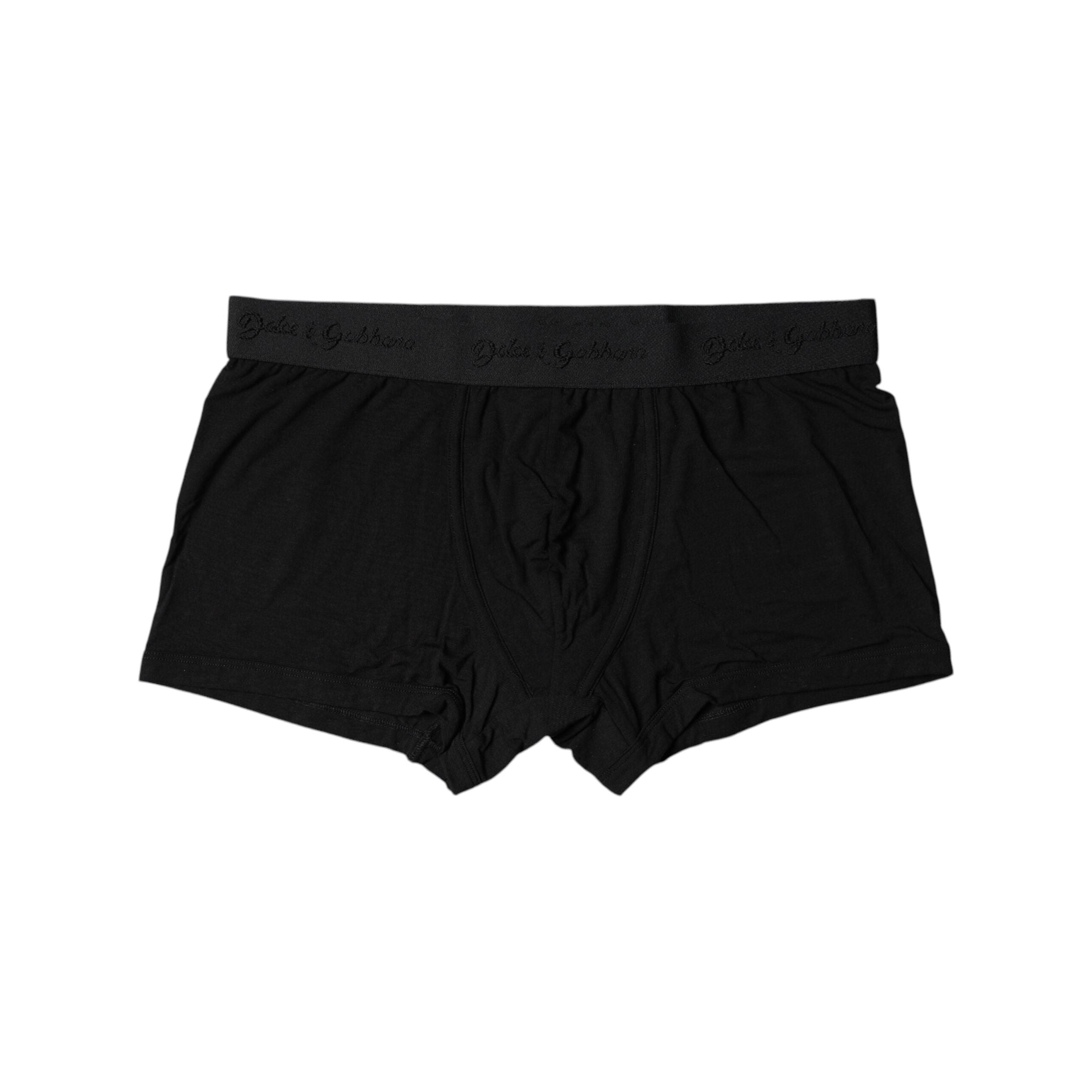 Dolce & Gabbana Black Modal Stretch Regular Boxer Underwear