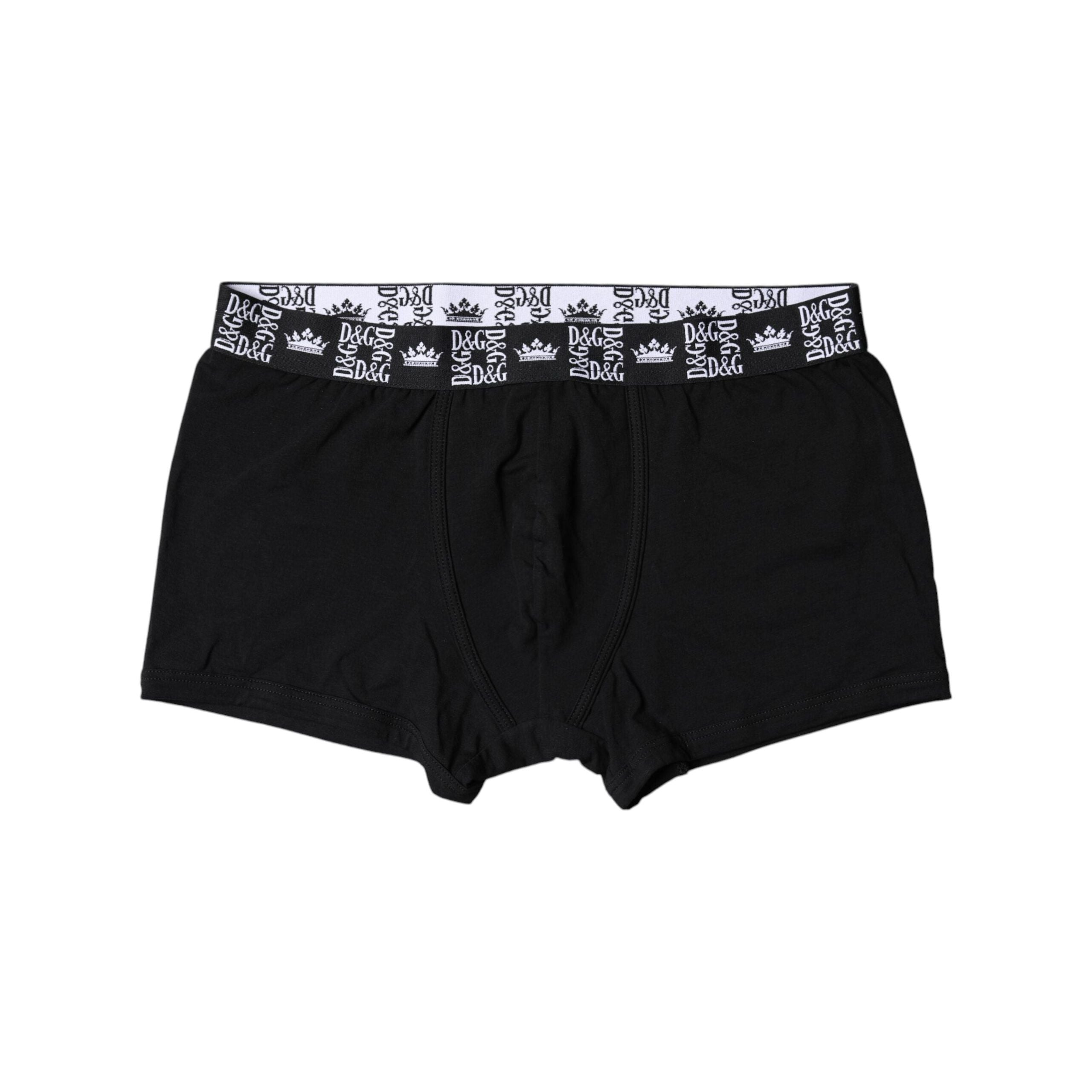 Dolce & Gabbana Black Cotton Stretch Boxer Underwear