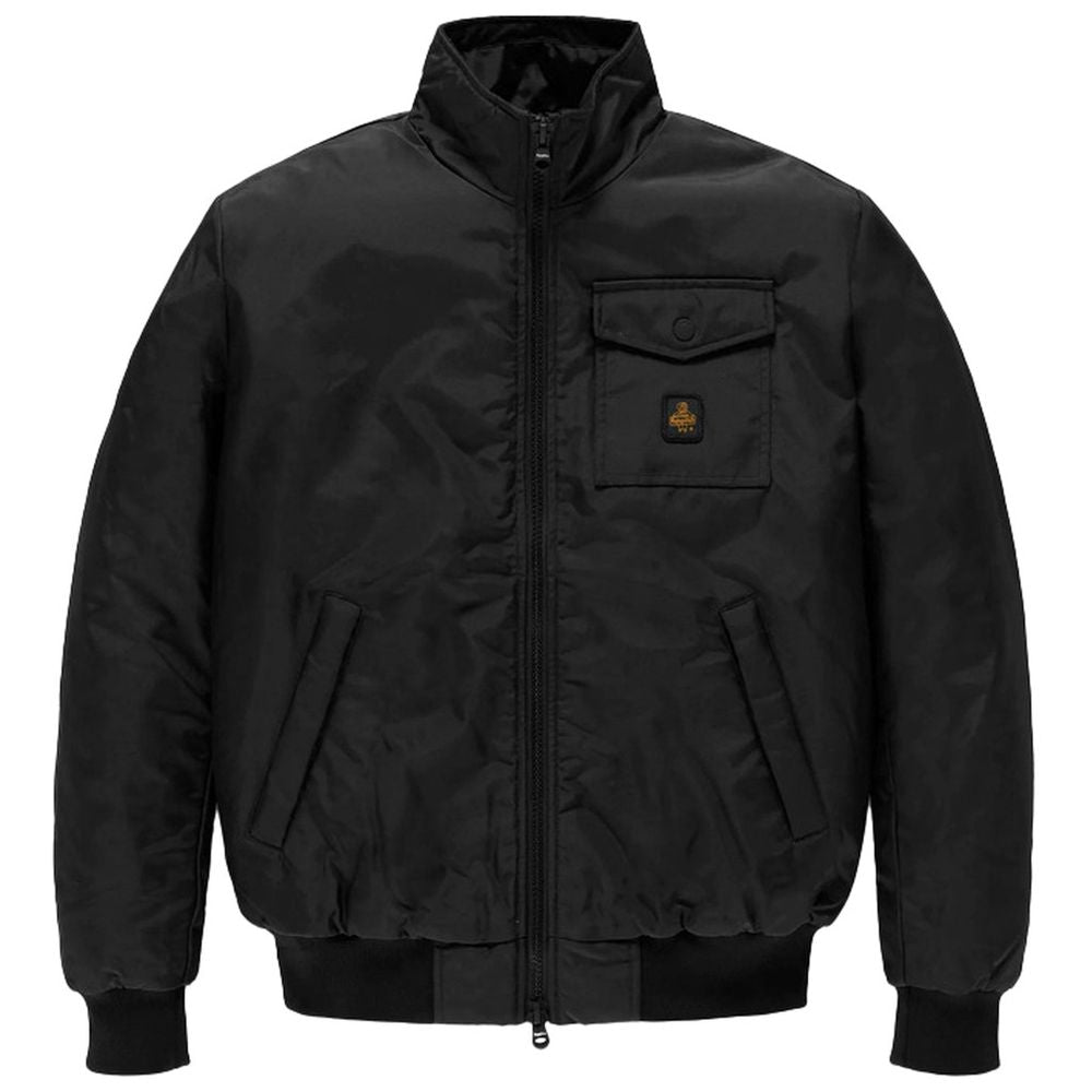 Refrigiwear Black Nylon Jacket - Effortless Urban Elegance
