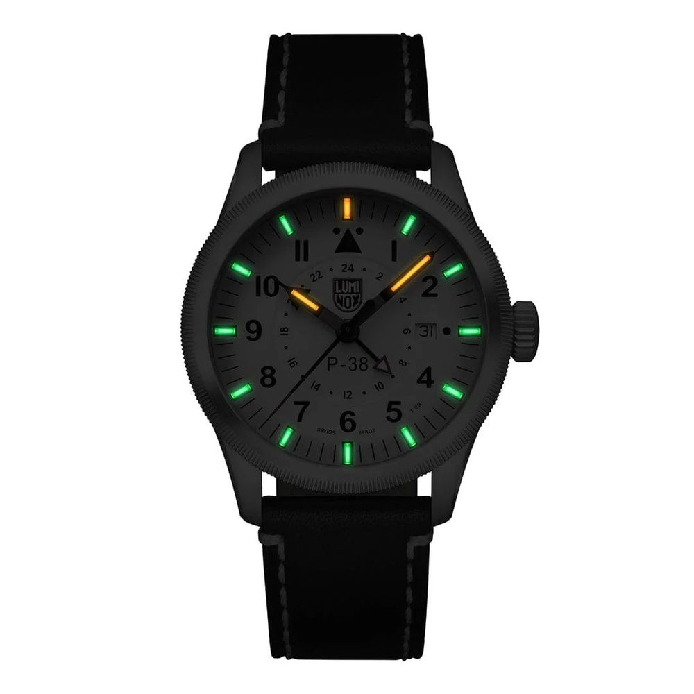 Luminox Black Leather Watch for Timeless Sophistication