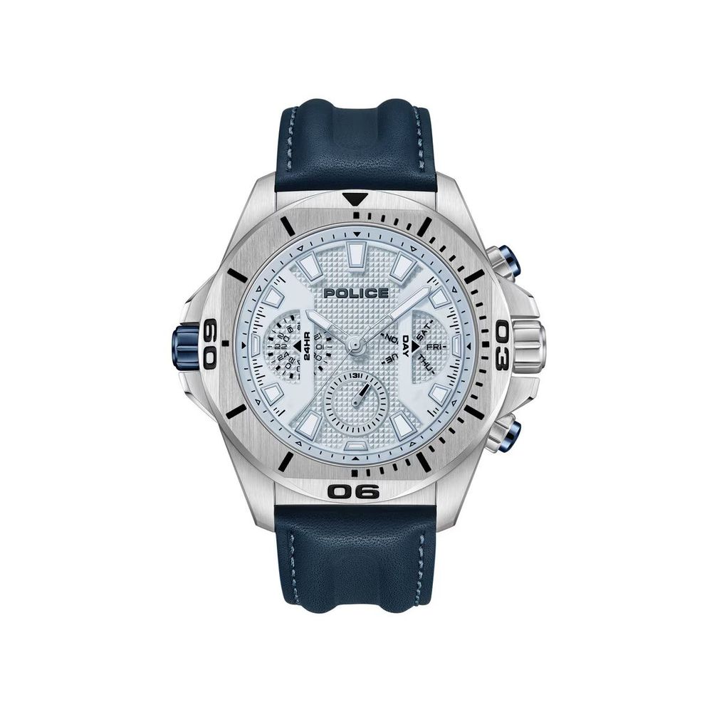 Police Blue Leather Leather Watch - A Timeless Statement Piece