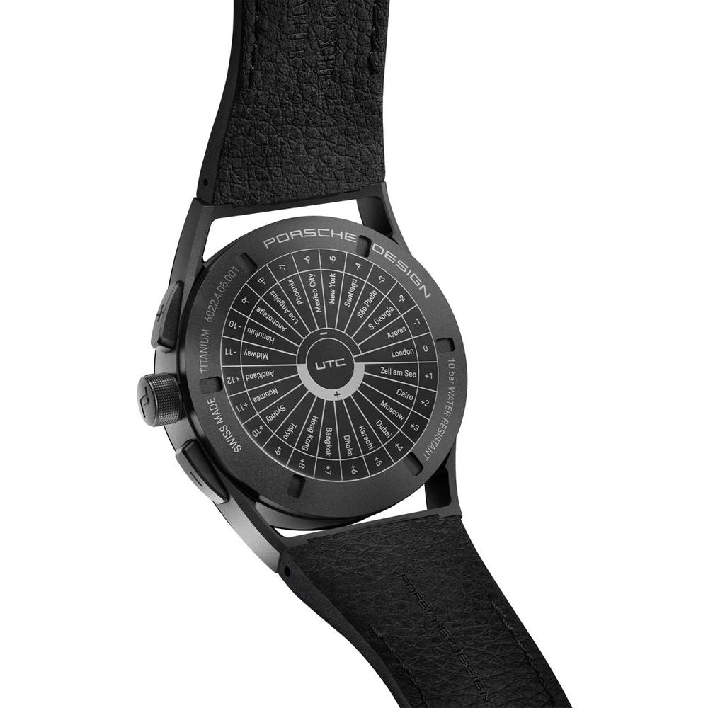 Porsche Design Black Leather Watch for Timeless Elegance