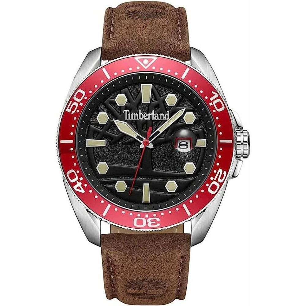 Timberland Brown Leather Watch for Timeless Elegance