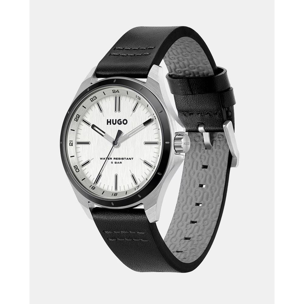 Hugo Boss Black Leather Watch for Timeless Sophistication